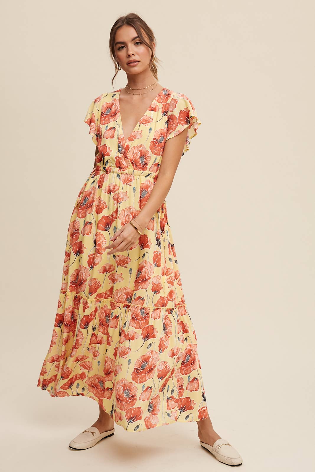 Poppy Floral Tiered Maxi Dress