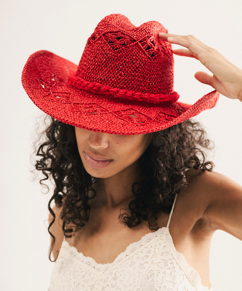 Remy Vented Straw Cowboy Hat by GiGi Pip