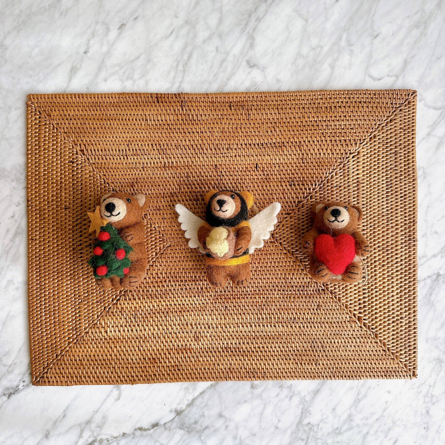 Handmade Felt Bear Ornament