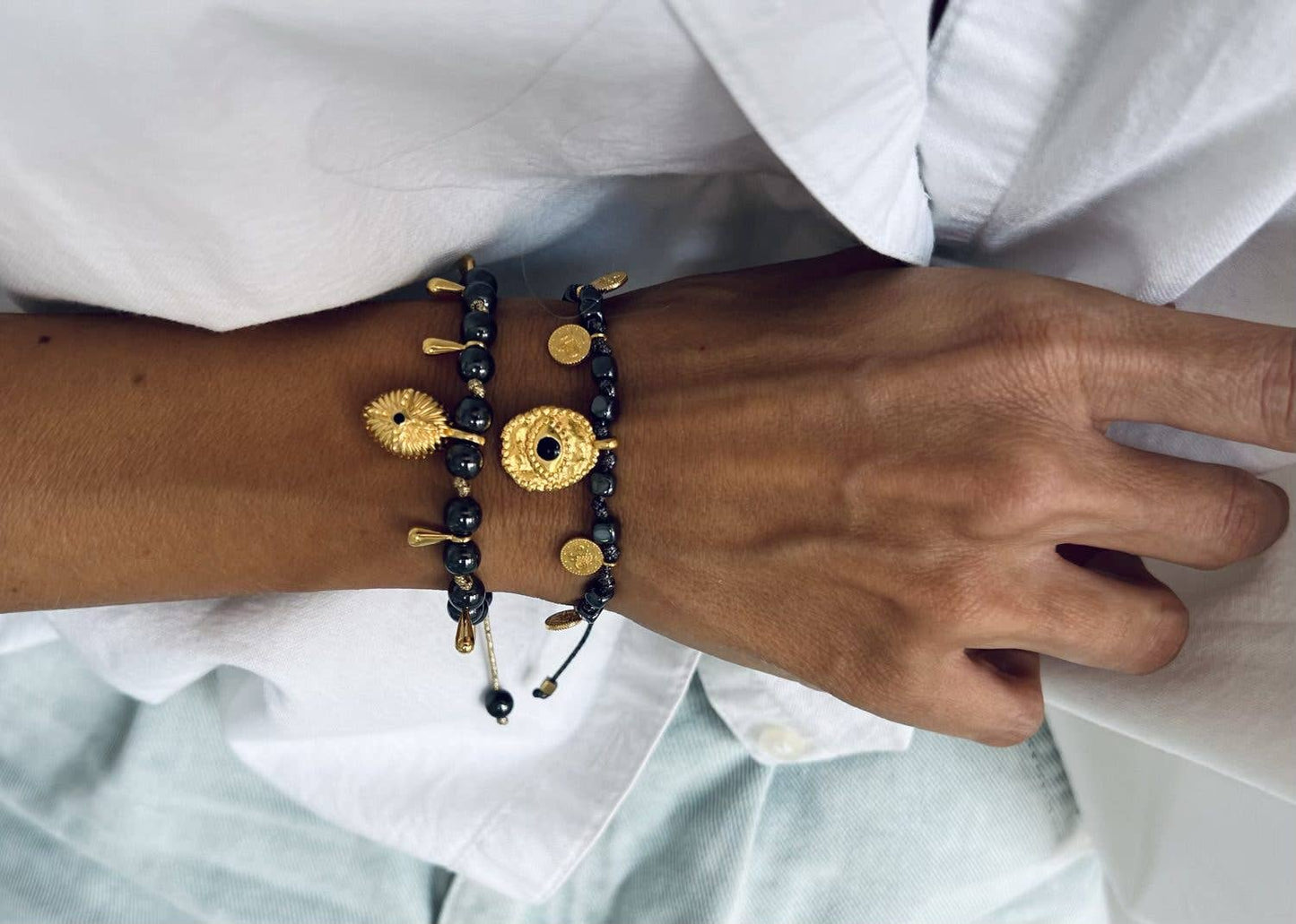 Ηematite Gold Protection Bracelets