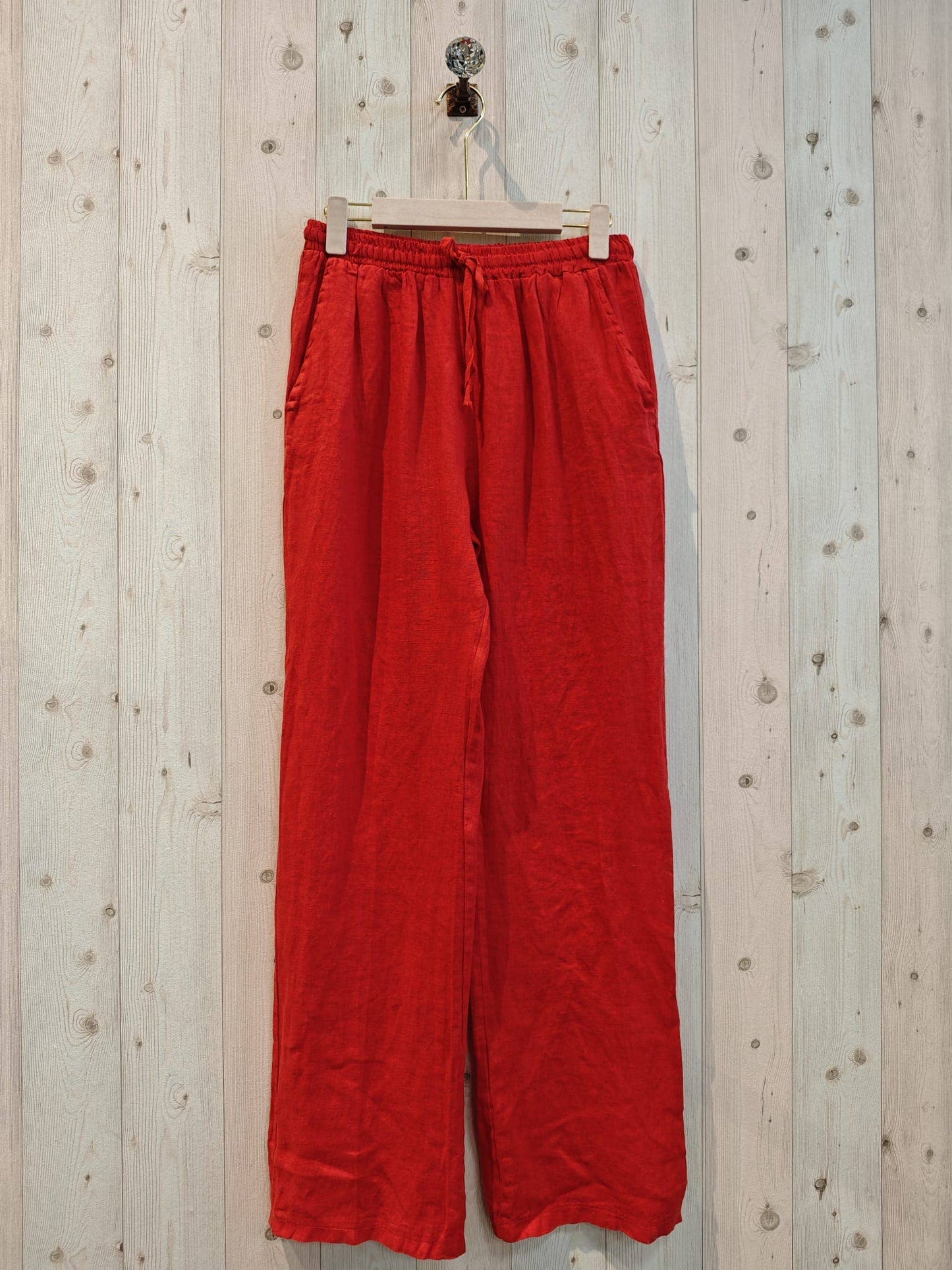 Basic Straight Leg Italian Linen Pants