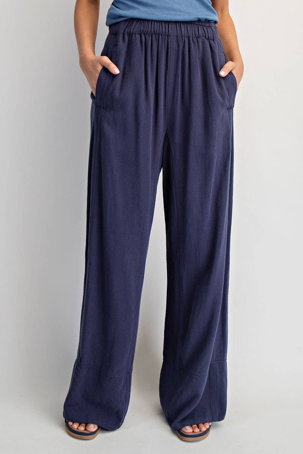 Linen Blend Athleisure Trousers