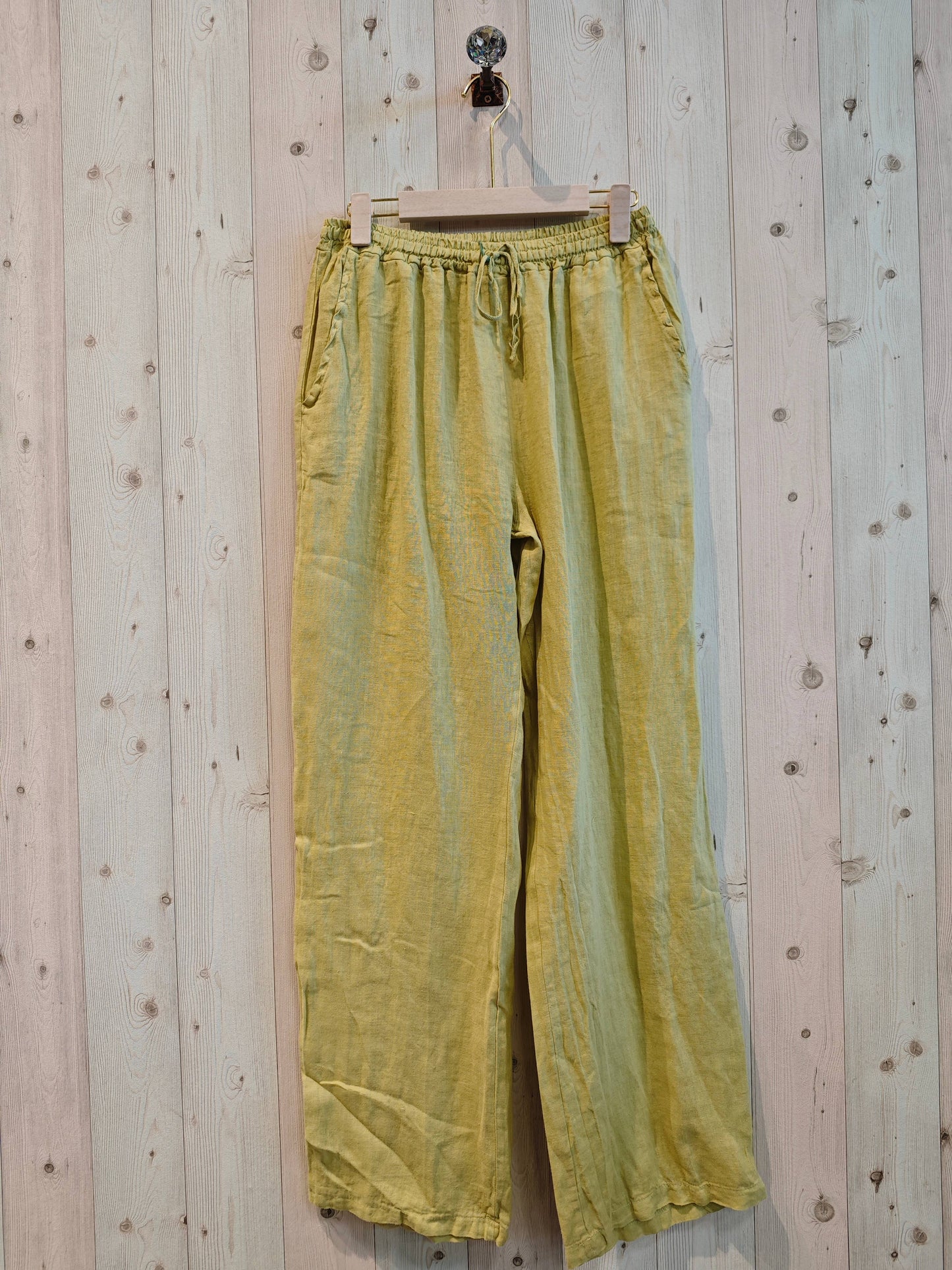Basic Straight Leg Italian Linen Pants