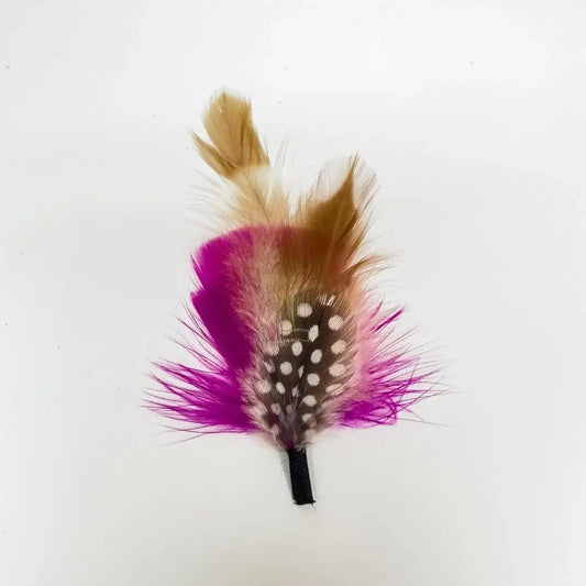 Feather Hat Accent - Style Tink Polka Dot and Pink Feathers