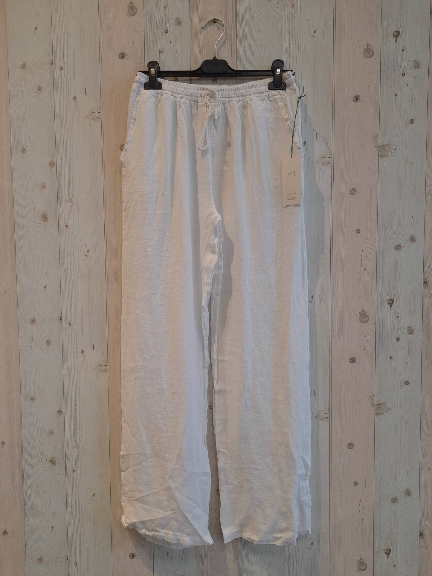 Basic Straight Leg Italian Linen Pants