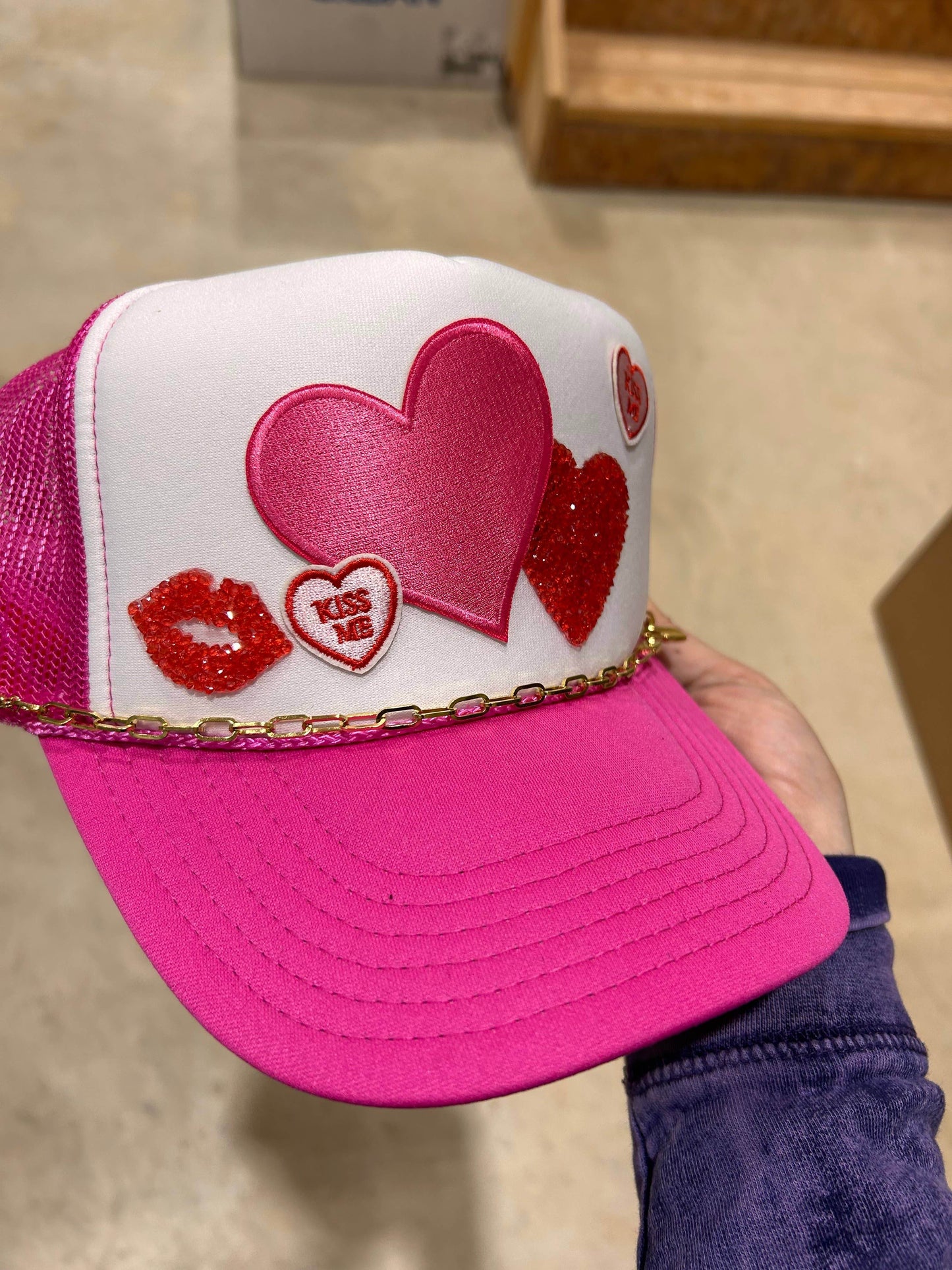 Love Lock Trucker Hat Chain | Hat Band | Hat Chain | Cap - SAUVAGE ZSA™