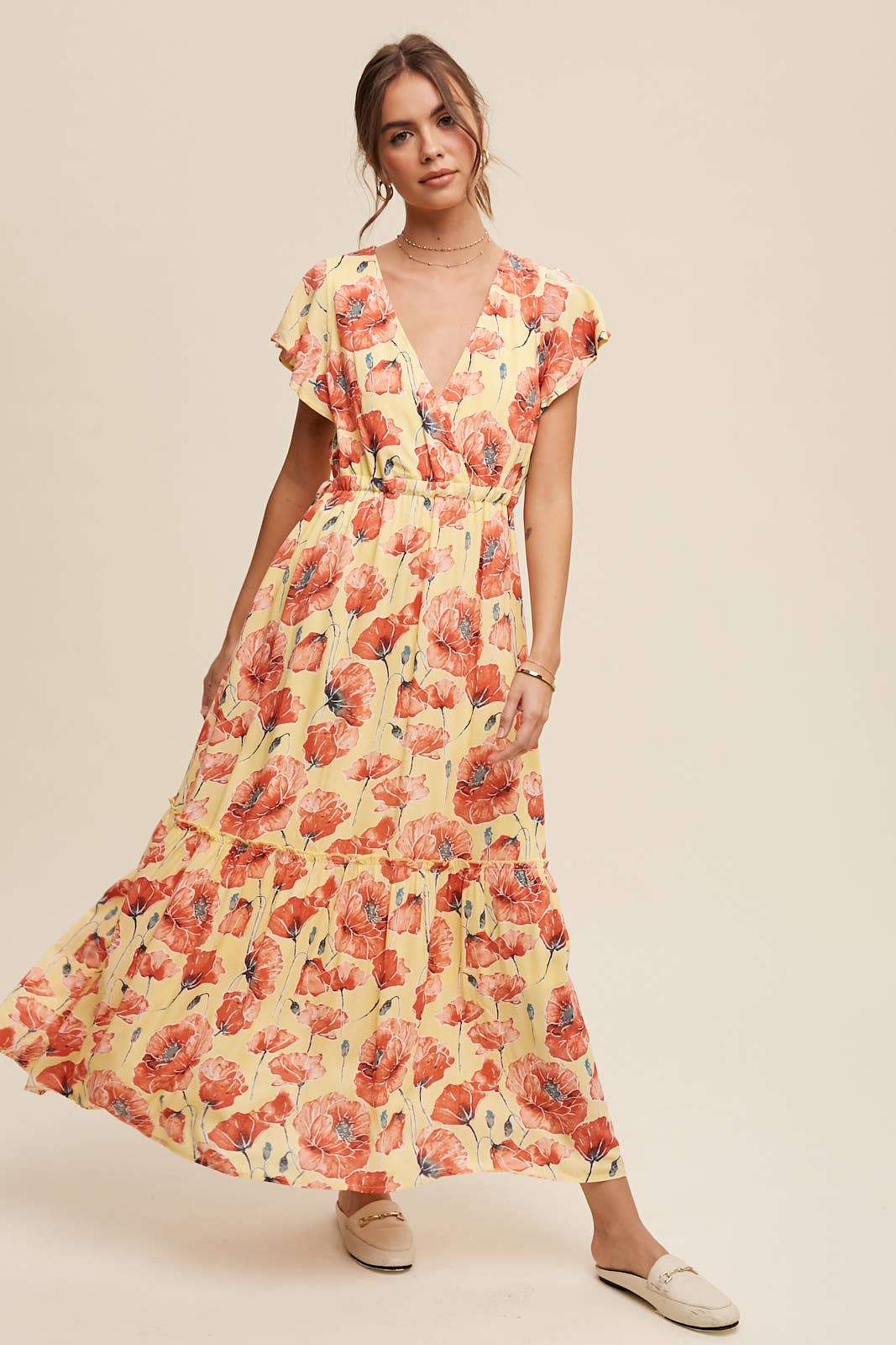 Poppy Floral Tiered Maxi Dress