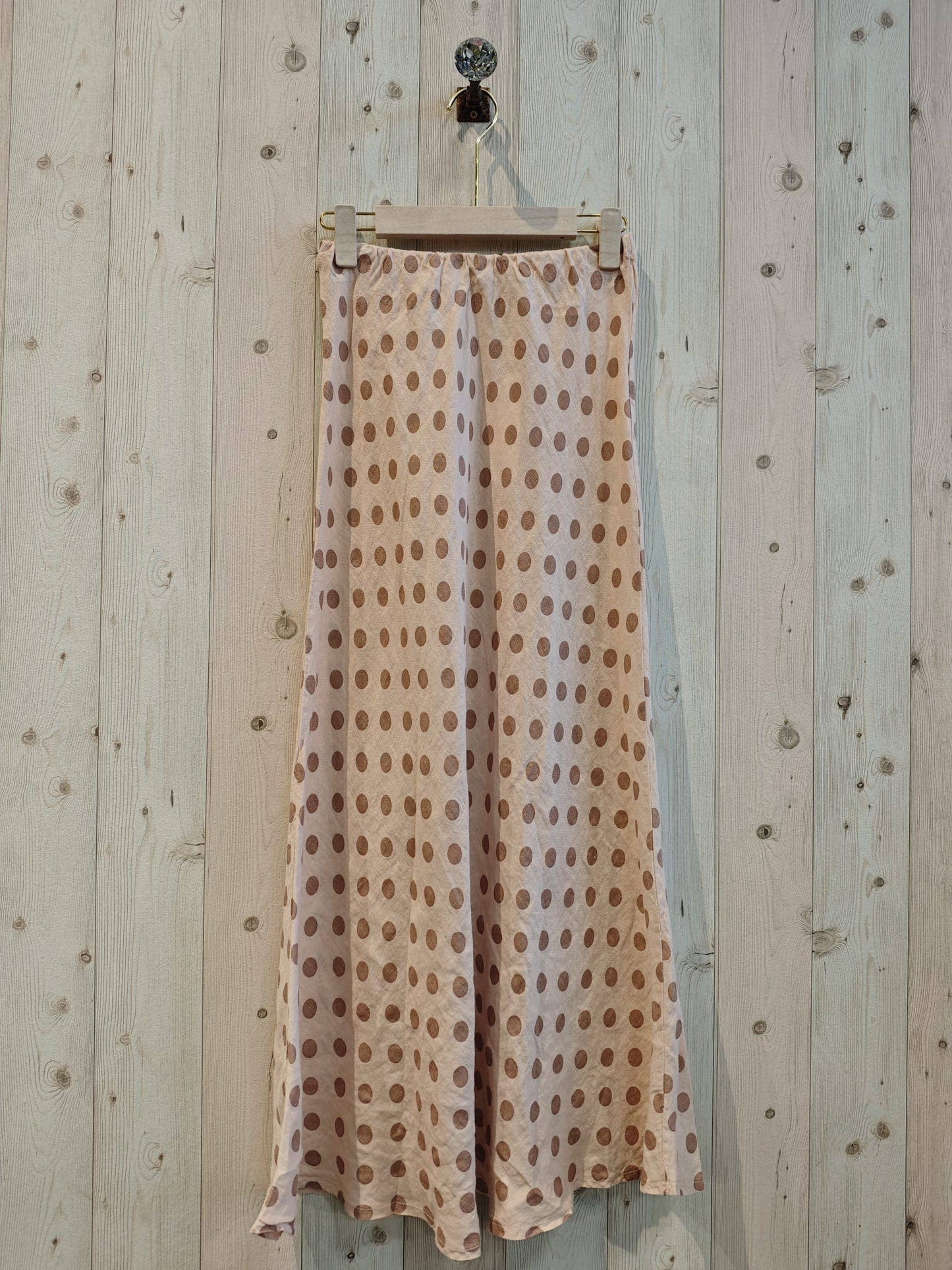 Italian Linen Polka Dot Skirt