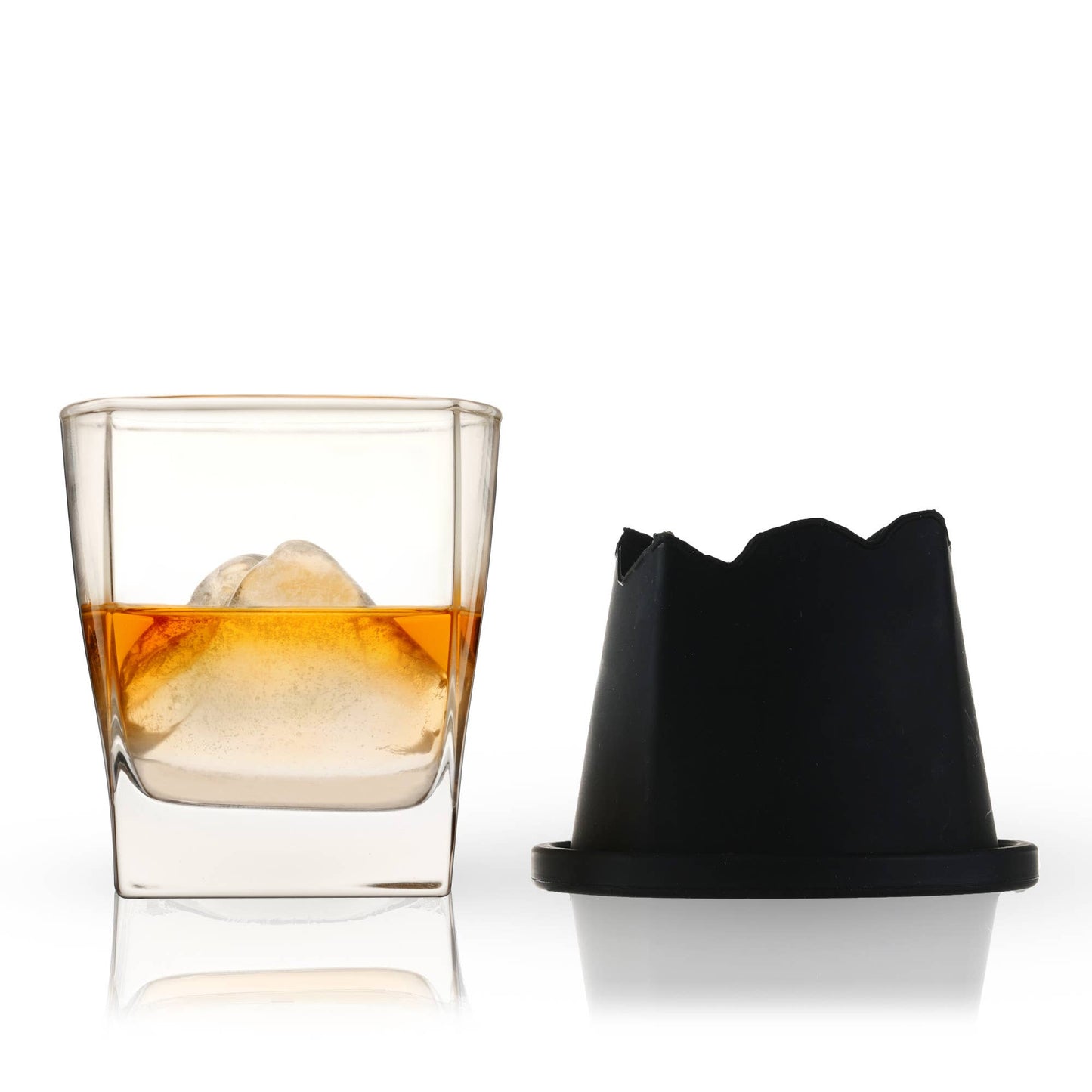 Viski Glacier Rocks® Mountain Ice Mold and Crystal Whiskey Glass - Perfect Men’s Gift!