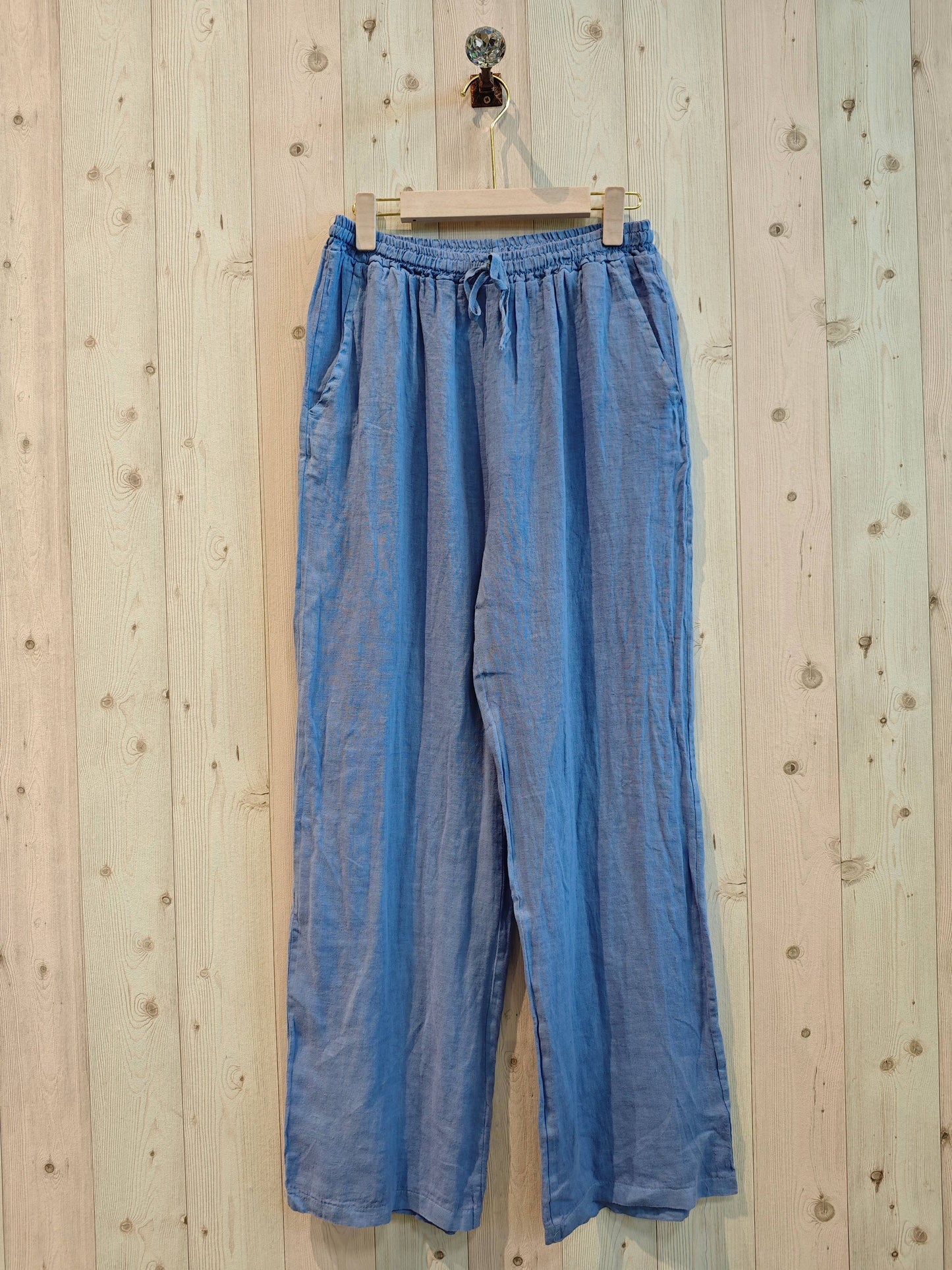 Basic Straight Leg Italian Linen Pants