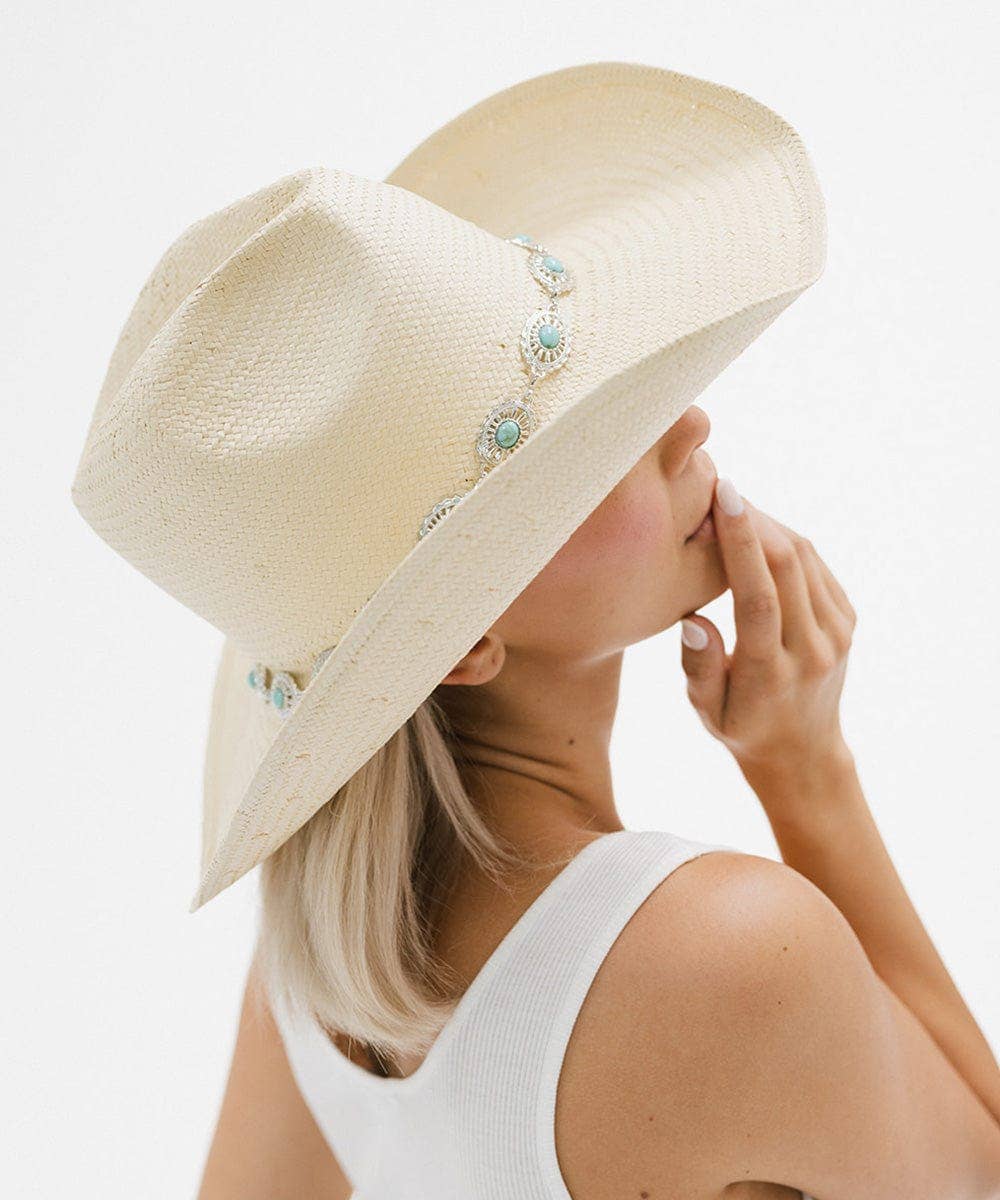 Western Straw Cowgirl Hat