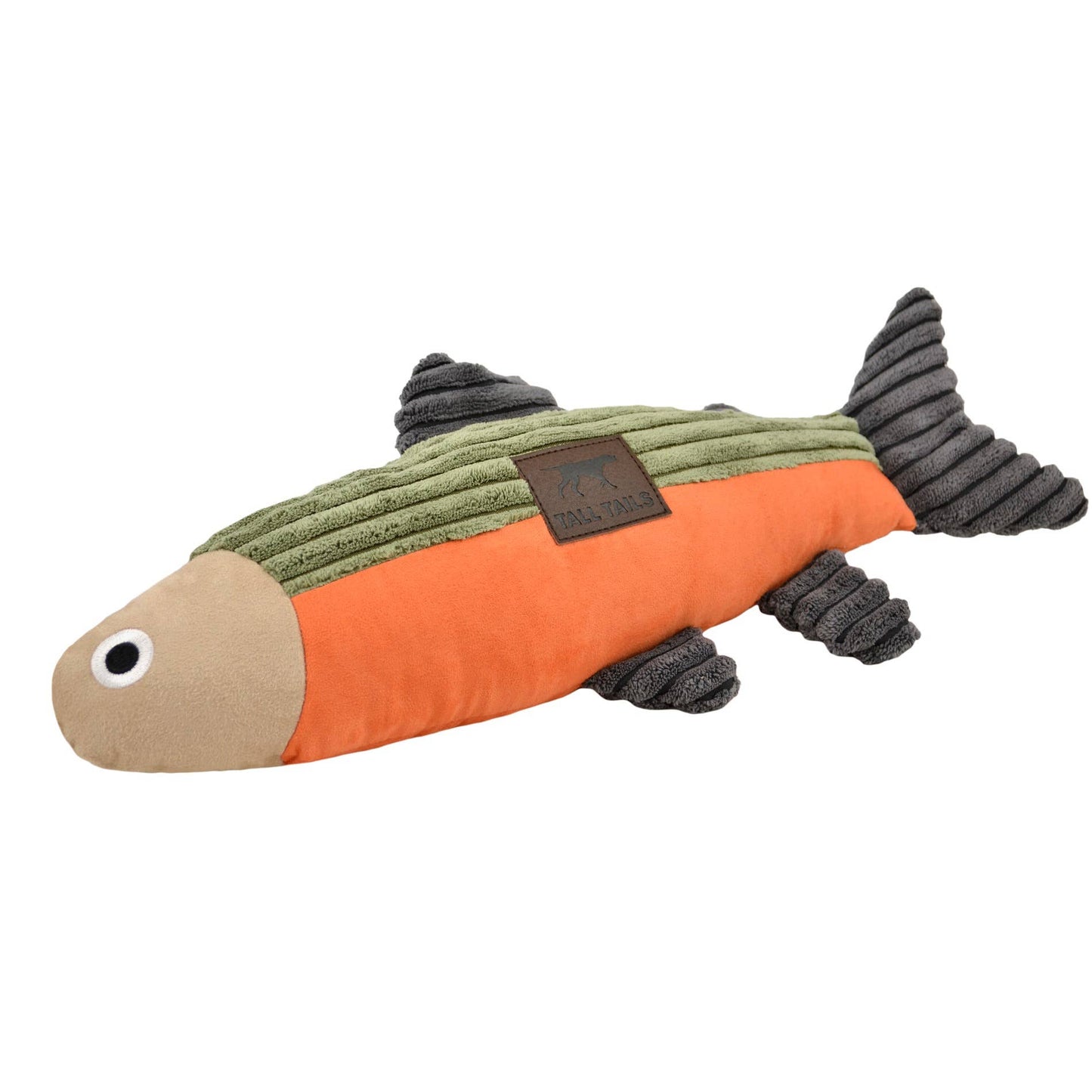 Tall Tails Plush Fish Squeaker Large Dog Toy