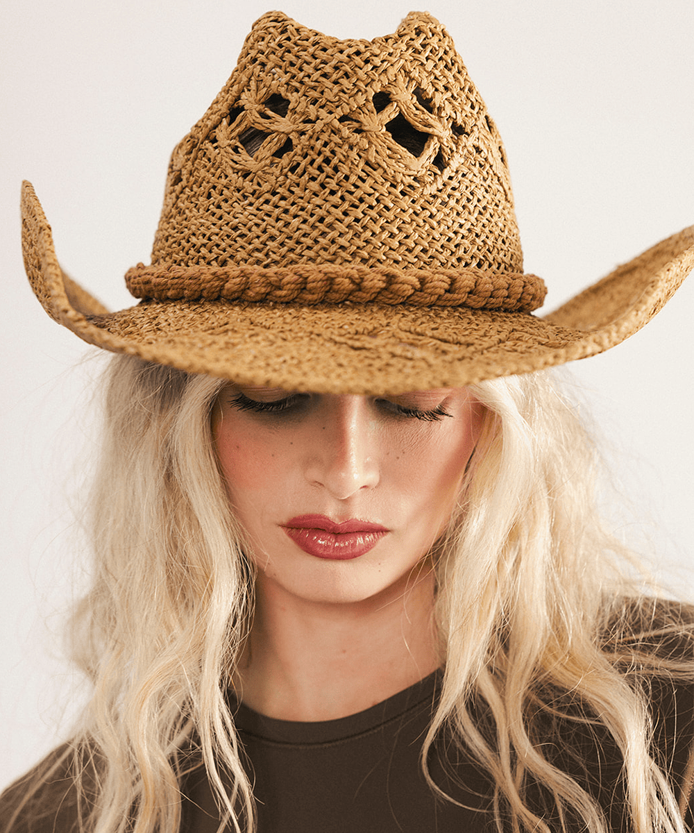 Remy Vented Straw Cowboy Hat by GiGi Pip