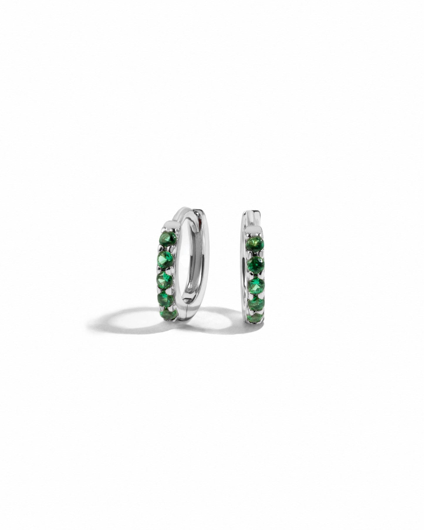 Emerald Huggie Earrings