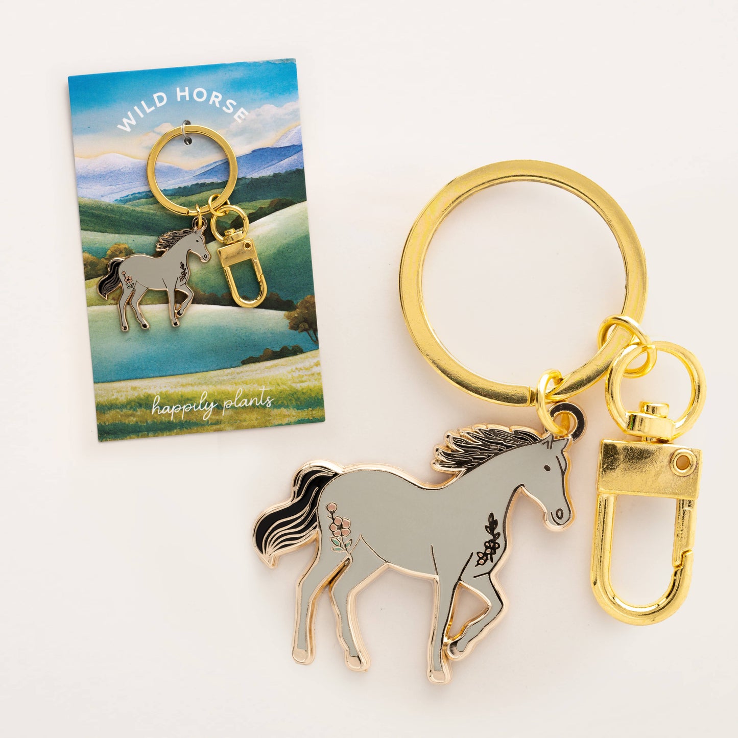 Horse Keychain & Bag Charm, Equestrian & Western Cowgirl Gift