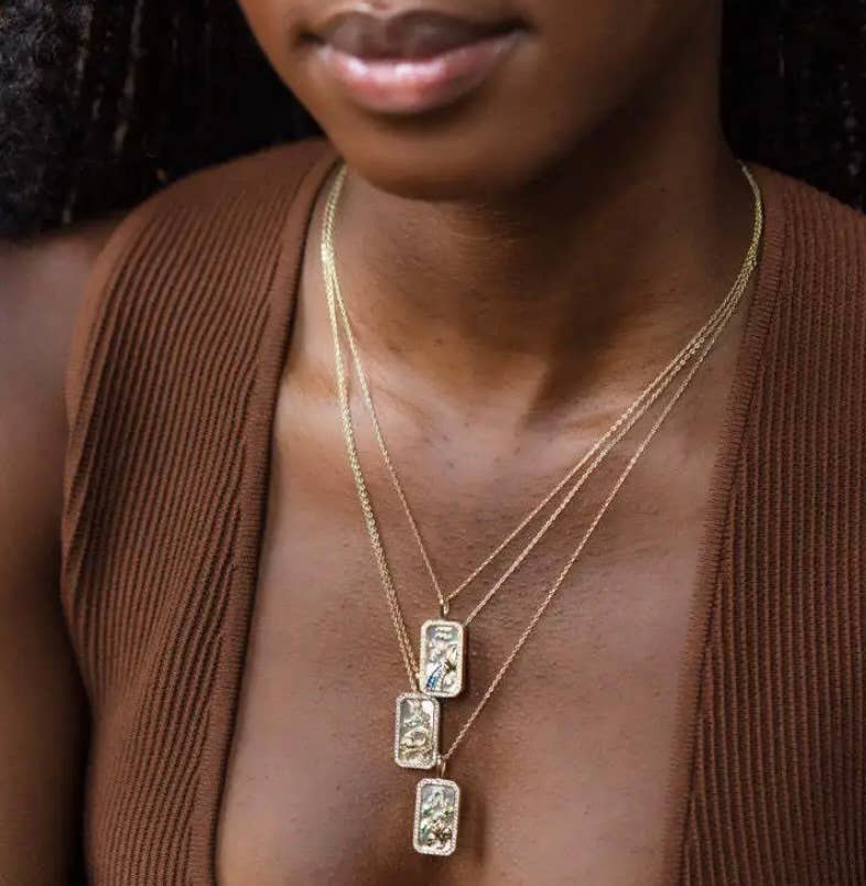 Capricorn Astrological Zodiac Necklace - Tarot Card Collection