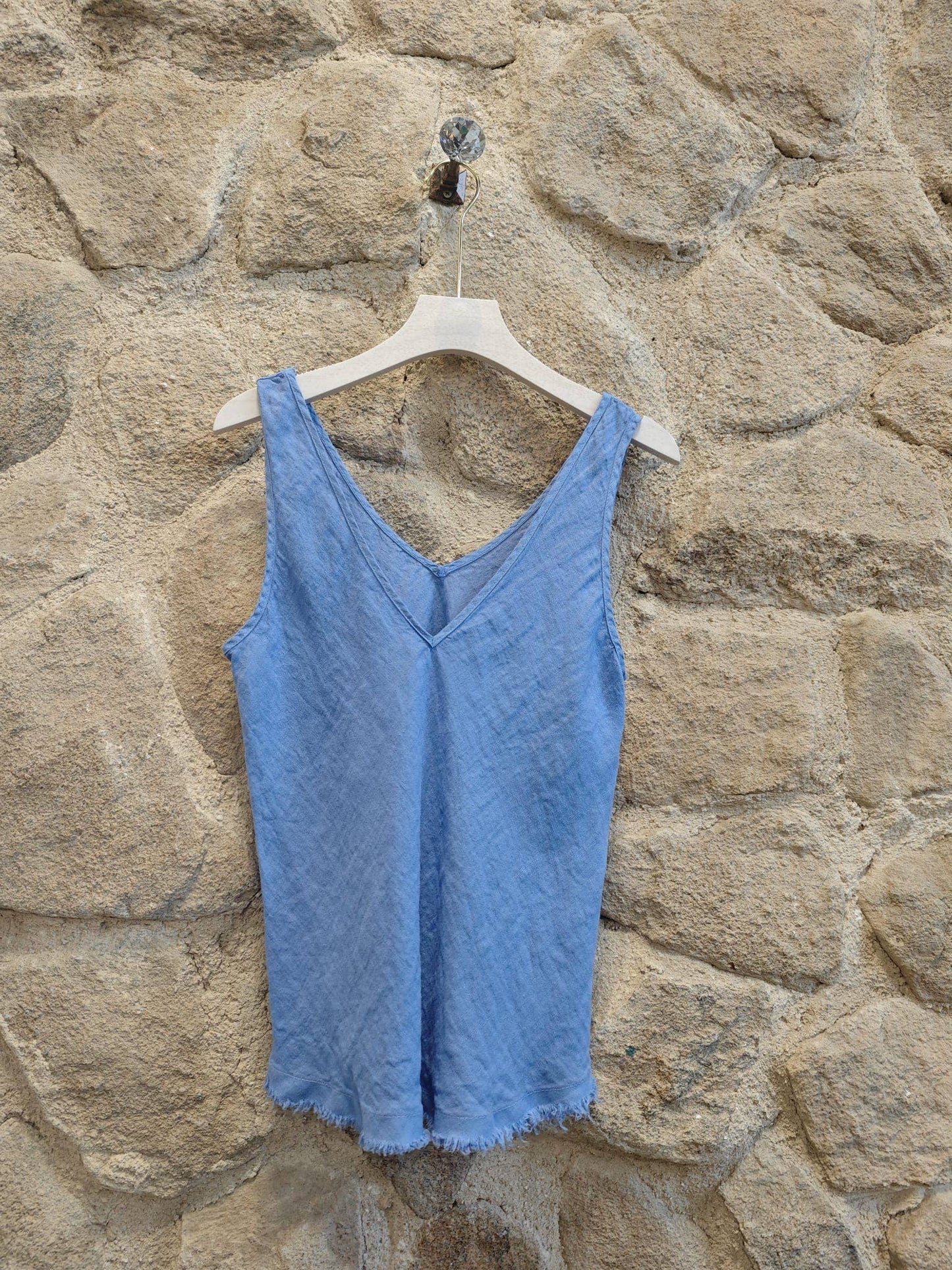 Italian Linen Sleeveless Blouse
