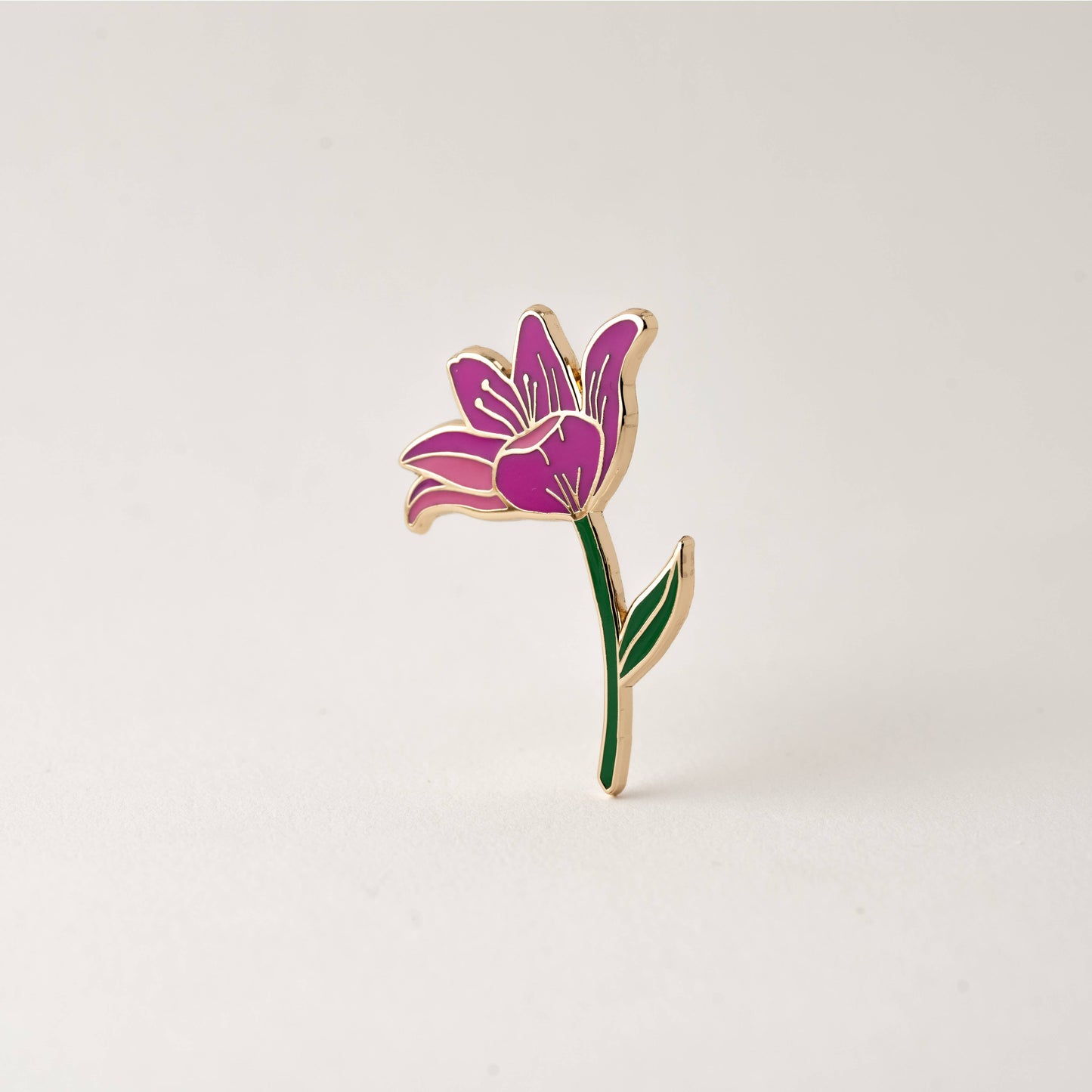 Hummingbird & Pink Lily Flower Gift Pin Set