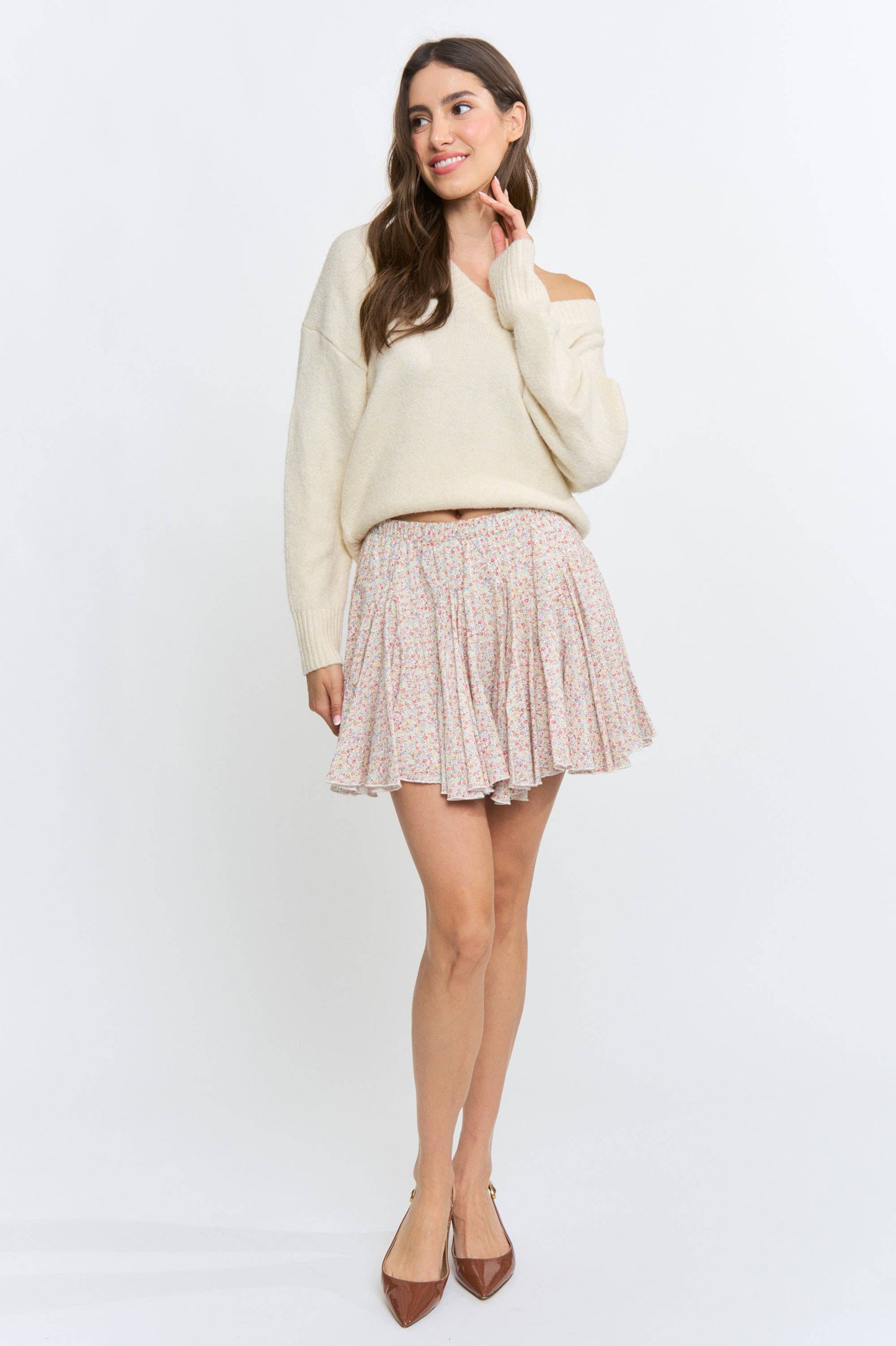 Floral Flirty Summer Mini Skirt