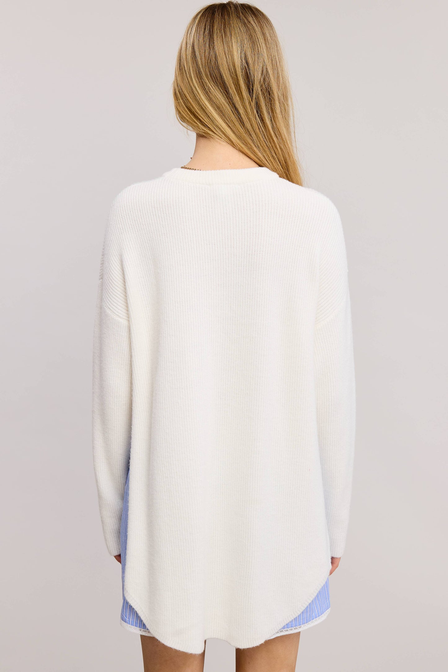 Cozy Knit Sweater with Dual Side Slit
