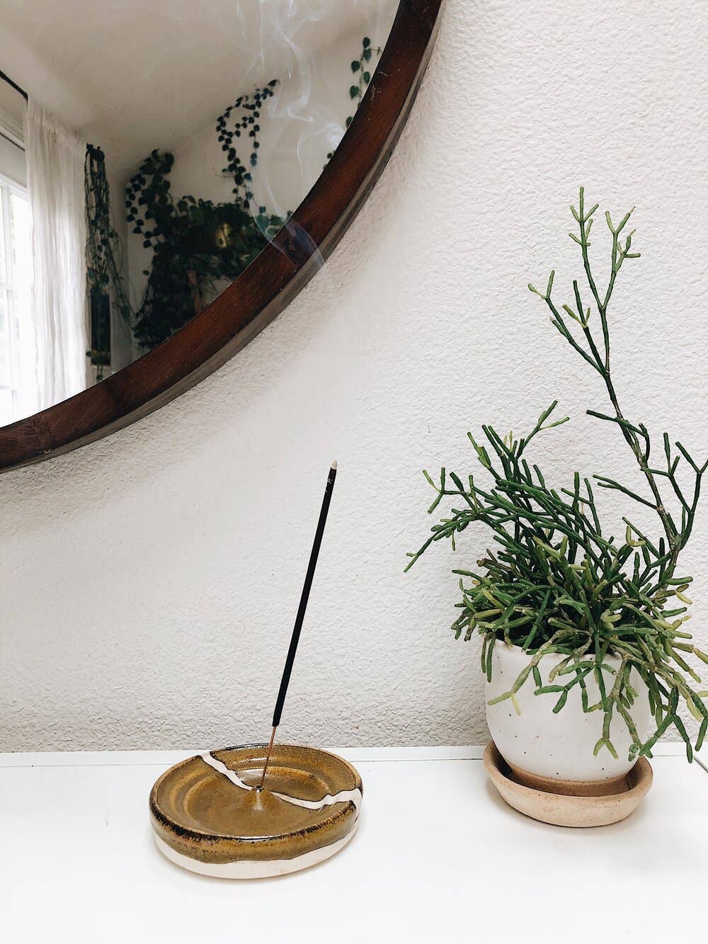Artisanal charcoal incense sticks in glass tube - 4 scents: Glass tube / Slate