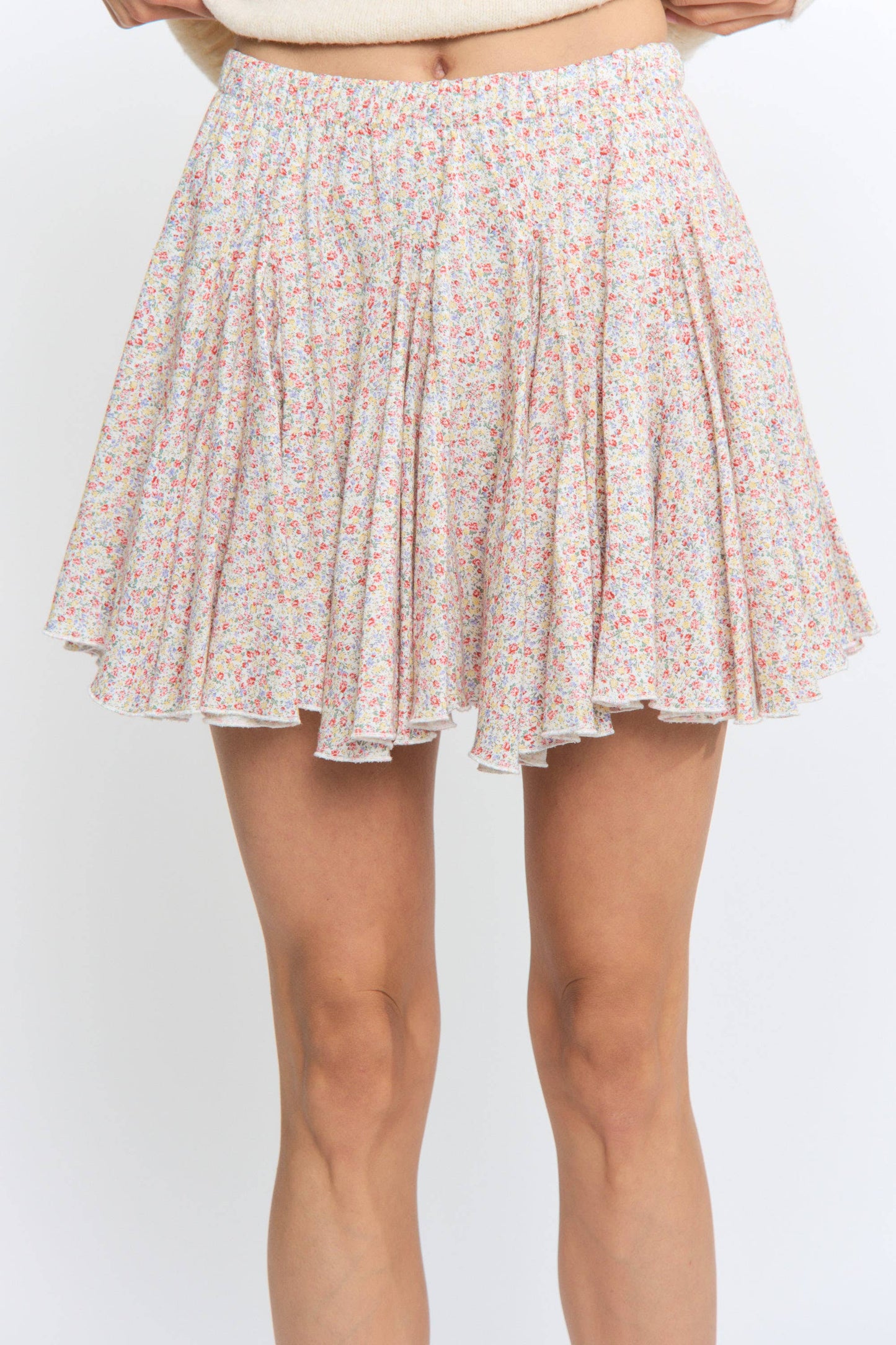 Floral Flirty Summer Mini Skirt