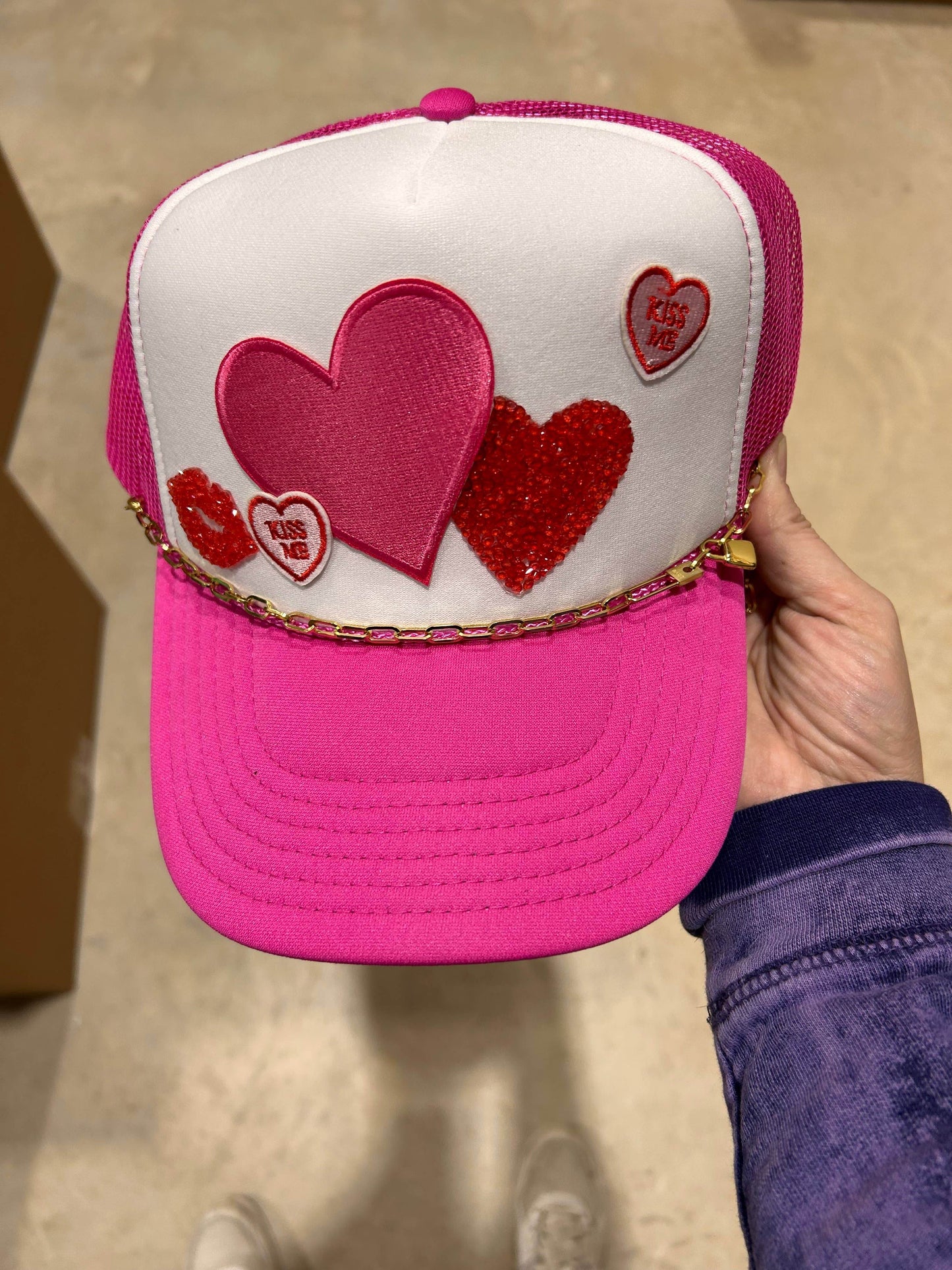 Love Lock Trucker Hat Chain | Hat Band | Hat Chain | Cap - SAUVAGE ZSA™