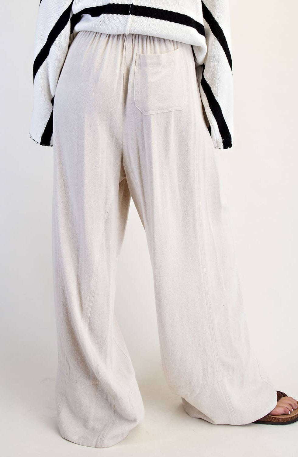 Linen Blend Athleisure Trousers