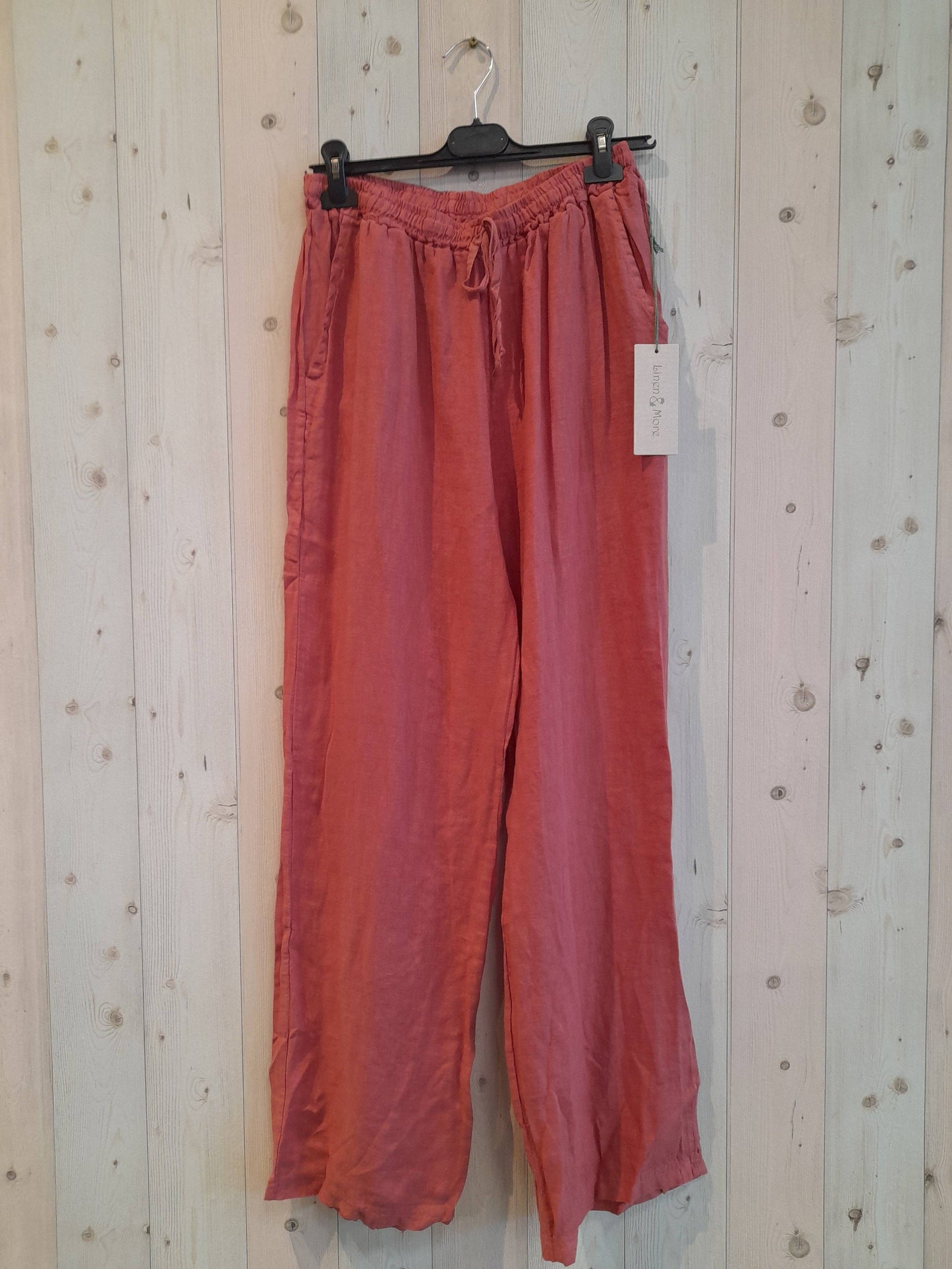Basic Straight Leg Italian Linen Pants