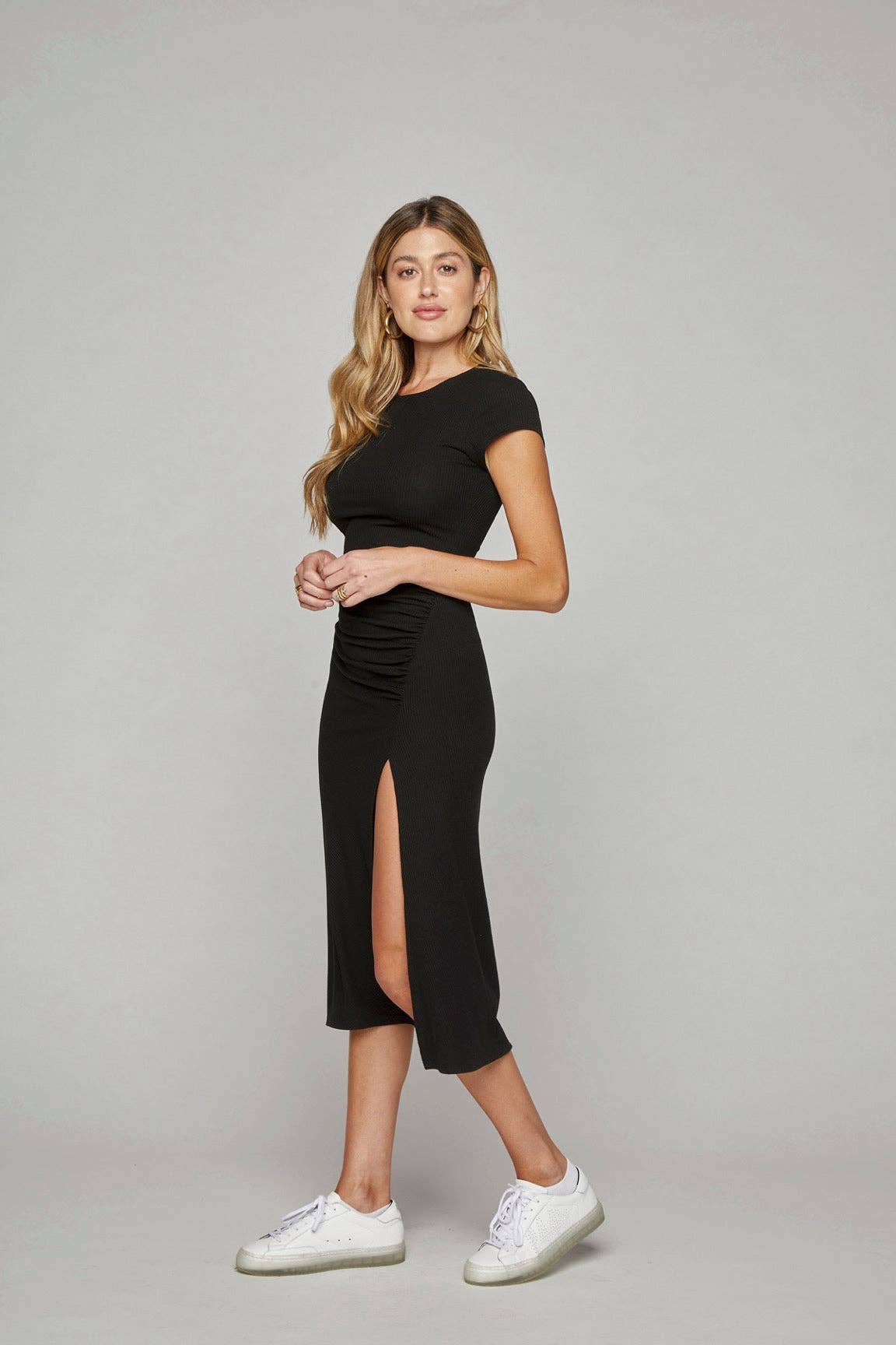Timeless Rib Hugh Slit Dress