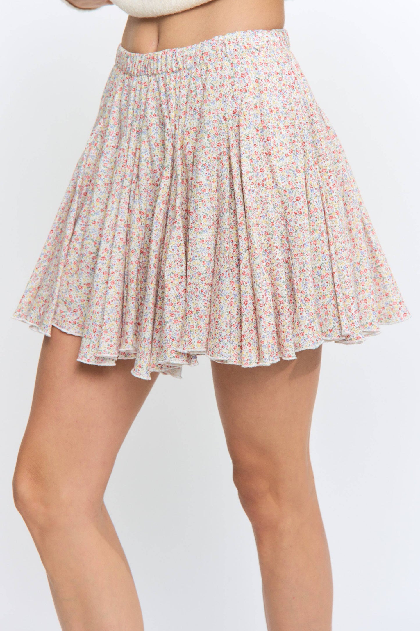 Floral Flirty Summer Mini Skirt