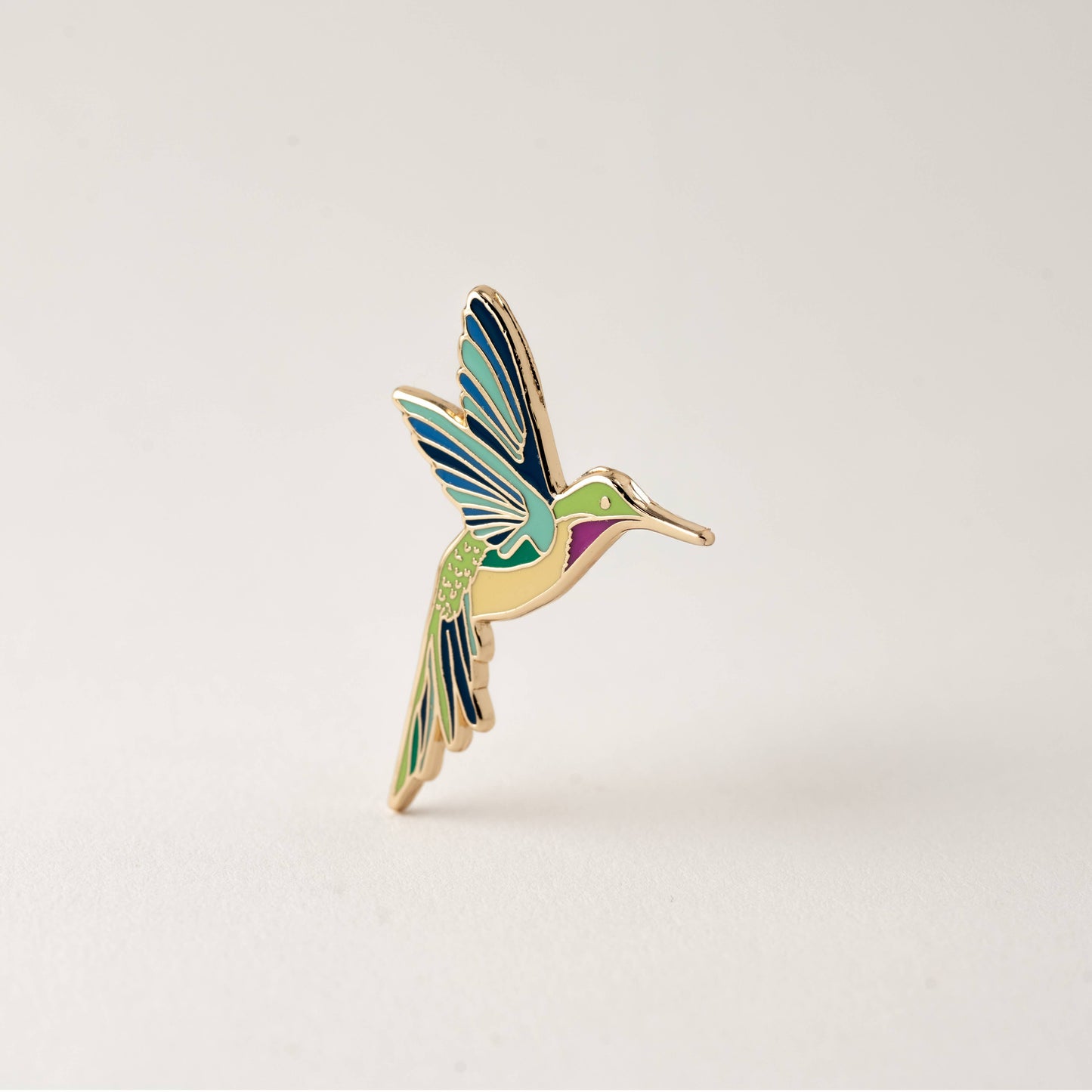 Hummingbird & Pink Lily Flower Gift Pin Set