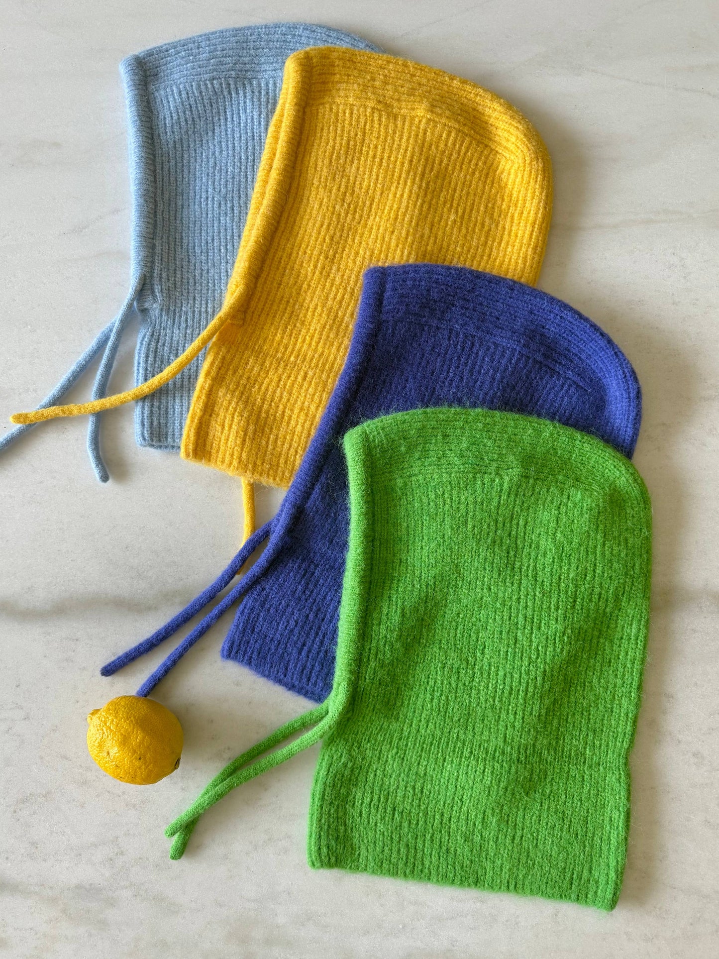 Luxe Knit Blend Balaclava Drawstring Winter Hood