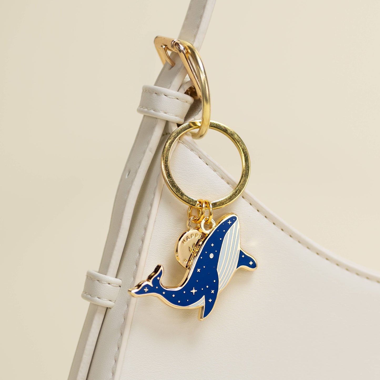 Whale Keychain & Bag Charm - Beach & Ocean Lover Gift