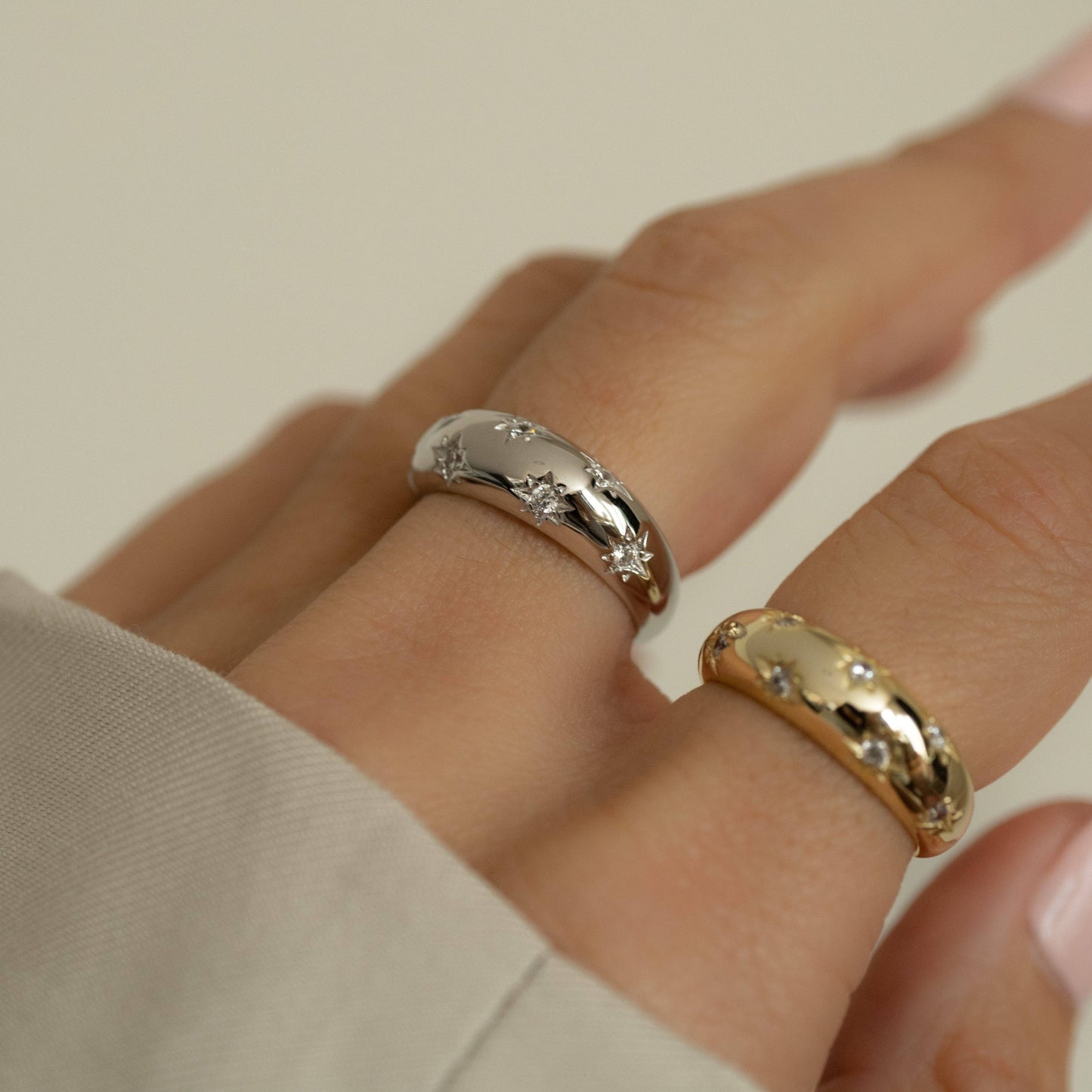 Crystal Stars Dome Ring