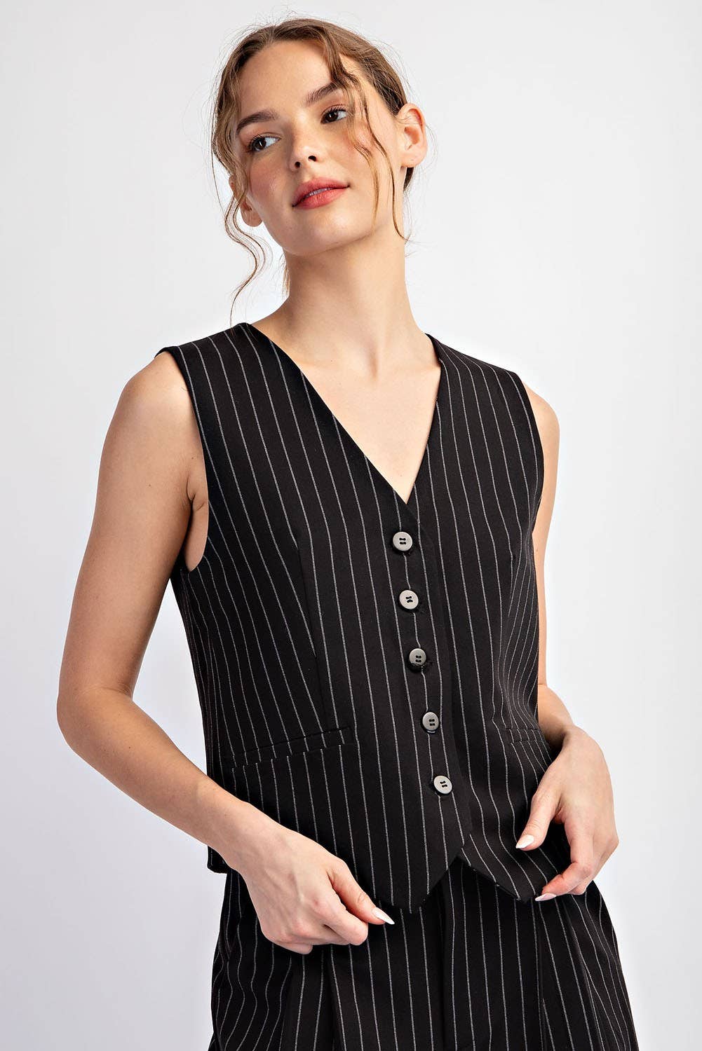 Pinstripe Tailored Vest