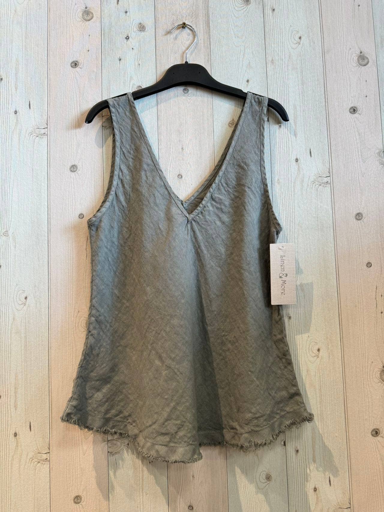 Italian Linen Sleeveless Blouse