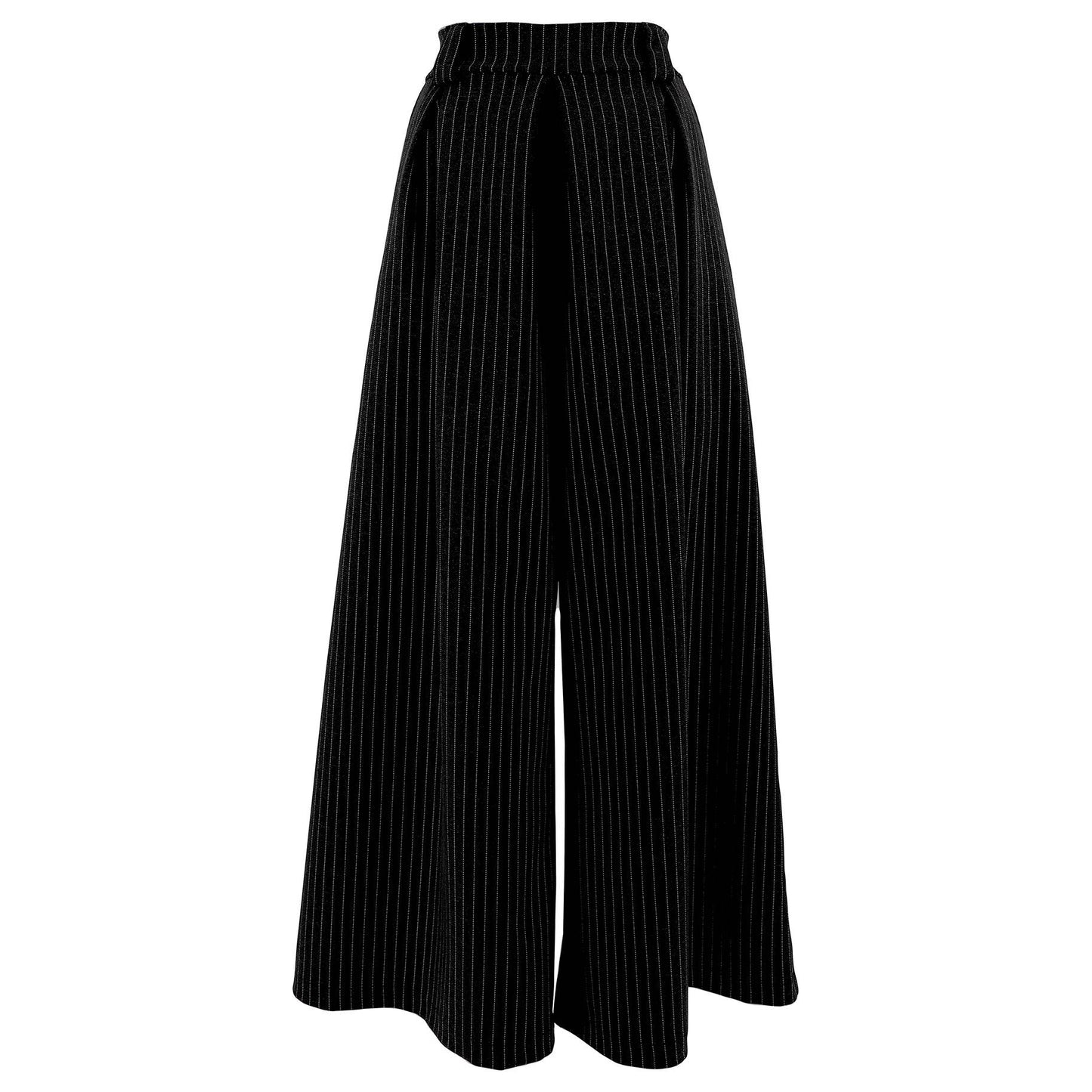 Wide Leg Pinstripe Pants