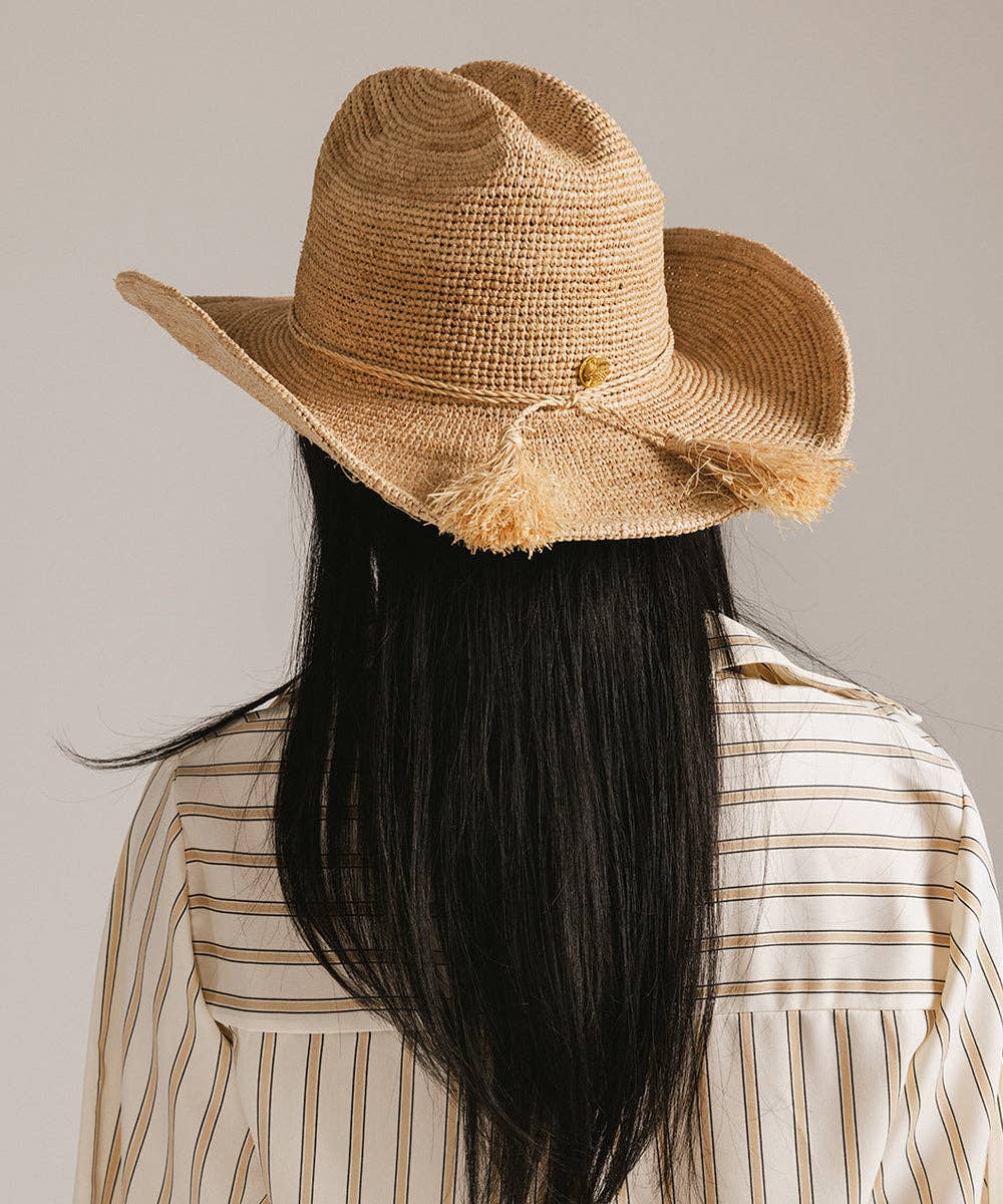 Packable Straw Cowboy Hat