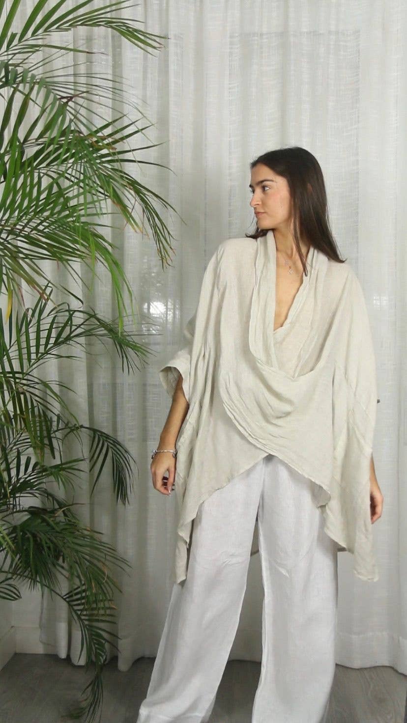 Bohemian Linen Blouse & Oversized Coverup