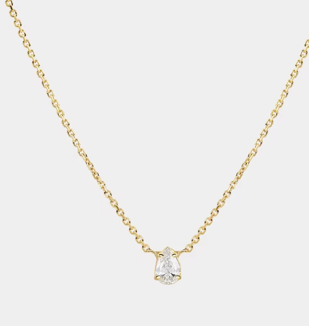 Solitaire Collection- Steel 14K gold - Layering Necklace 