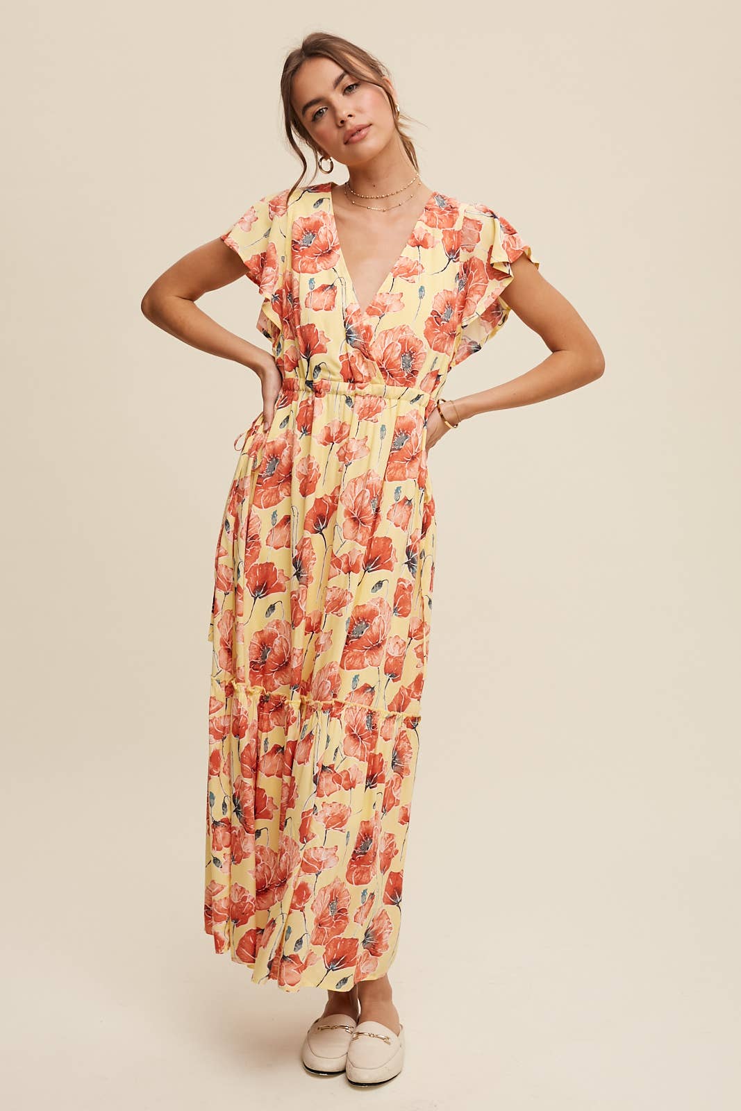 Poppy Floral Tiered Maxi Dress