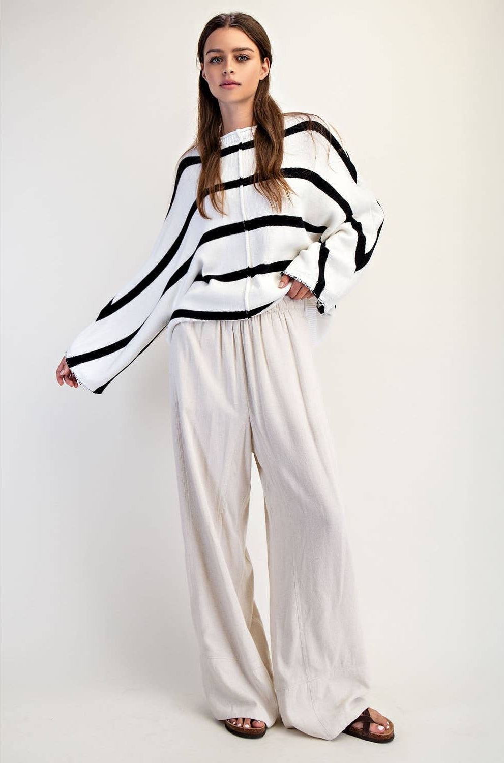 Linen Blend Athleisure Trousers