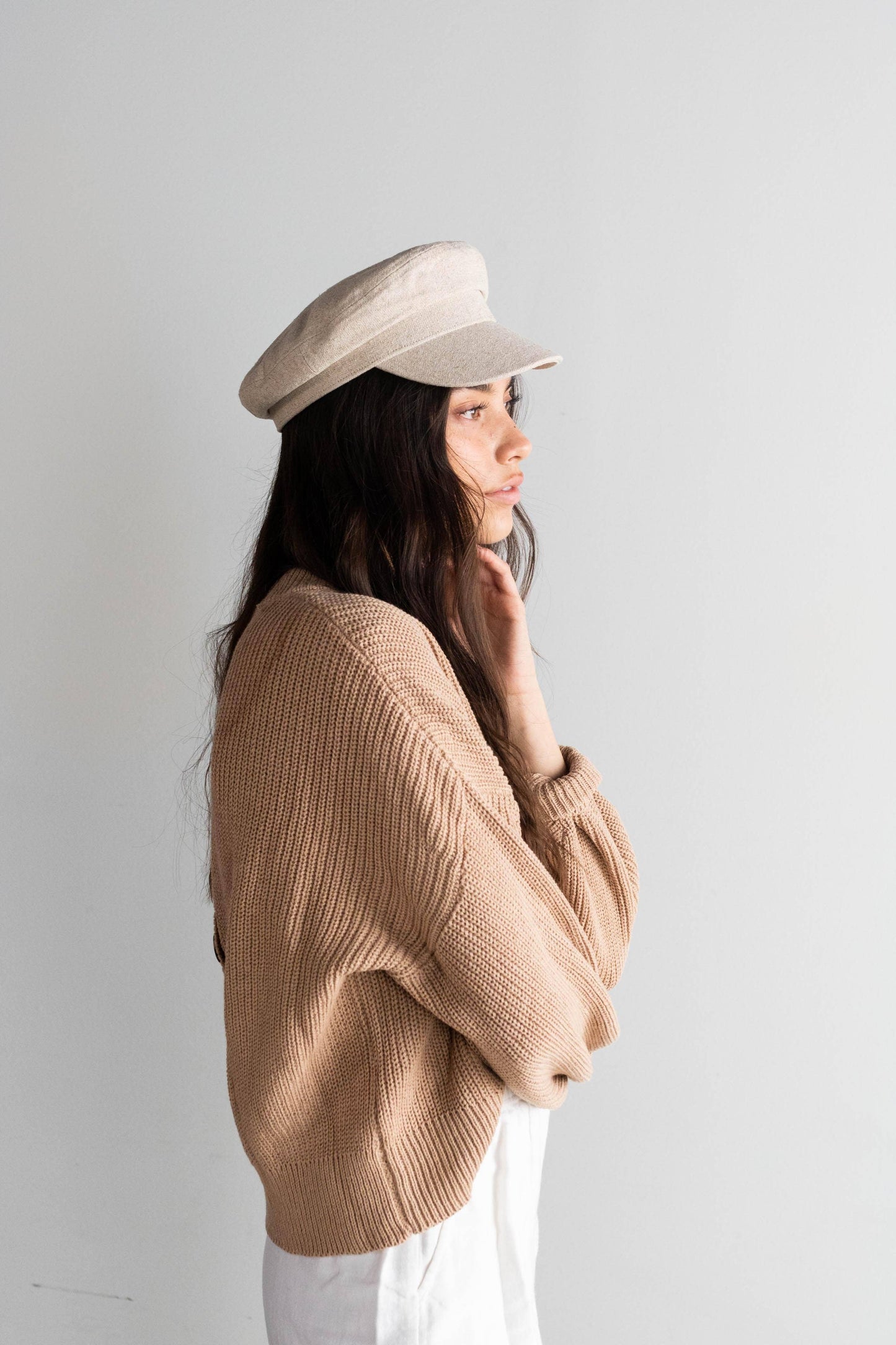Linen Newsboy Cap by GiGi Pip
