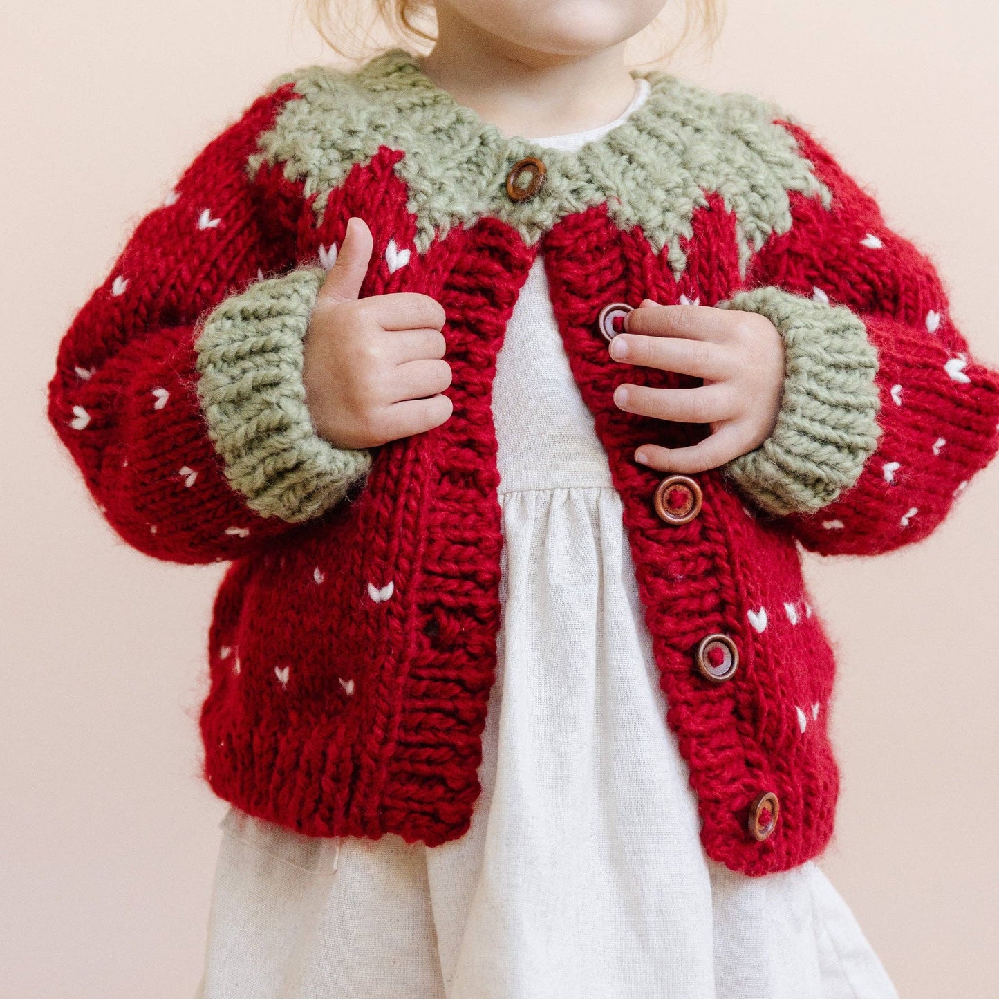 Baby & Toddler Strawberry Cardigan Sweater Made with Organic Cotton