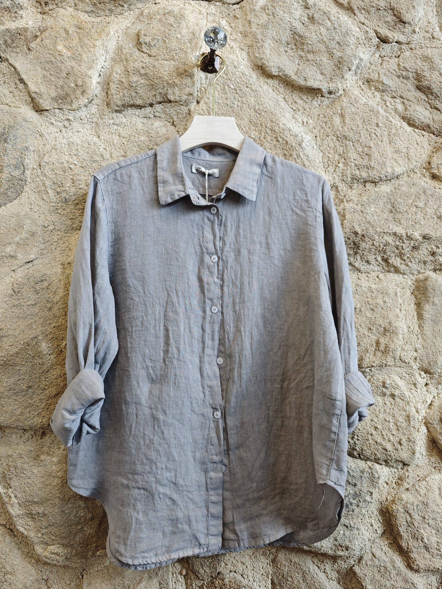 100% Linen Button Down Blouse