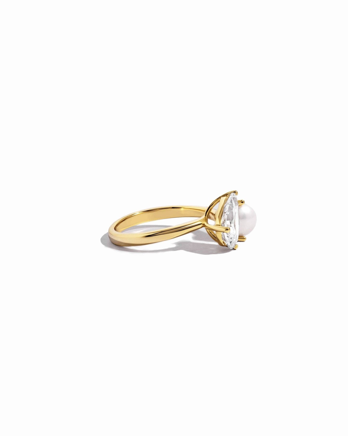 Toi et Moi FWP Pearl Ring
