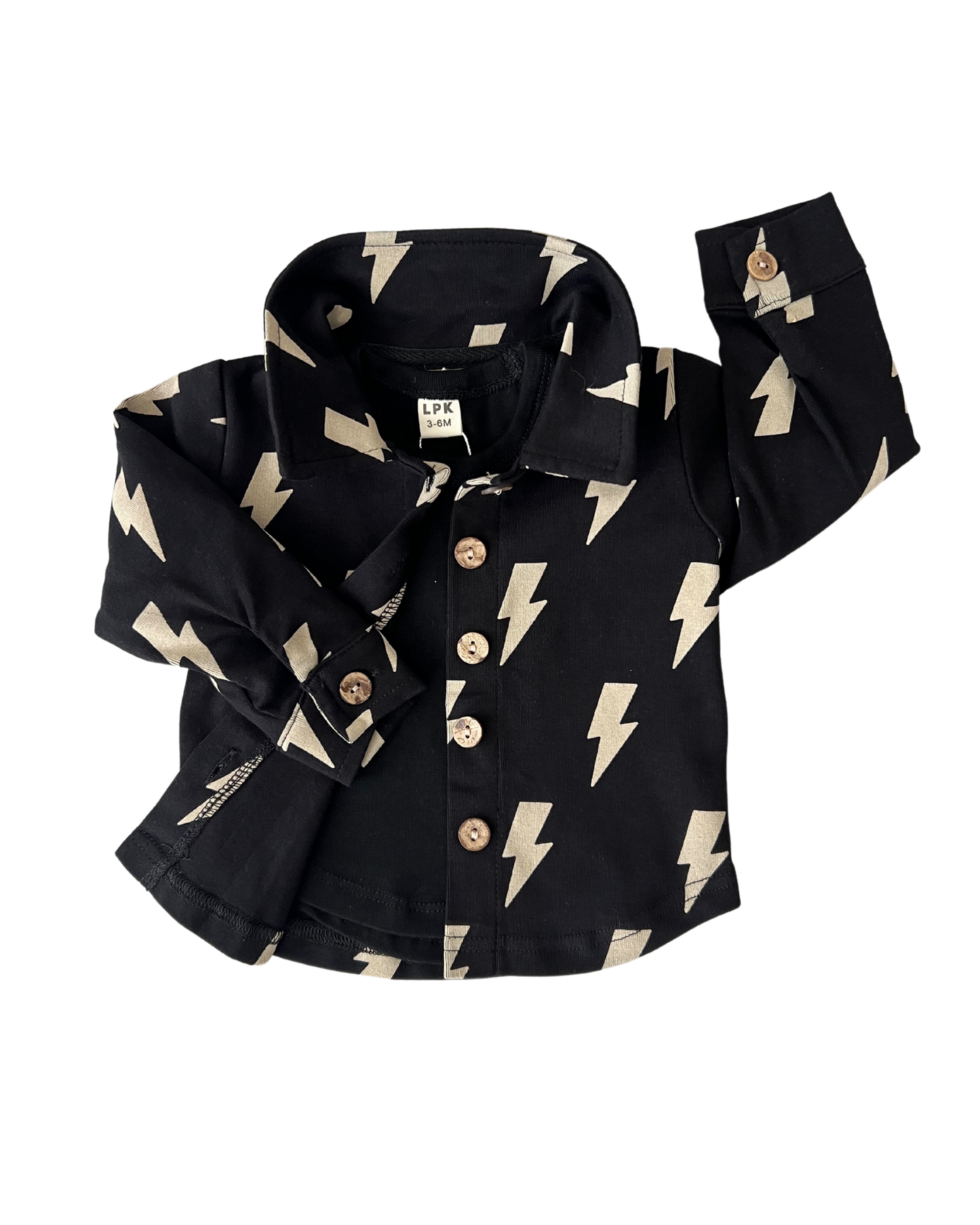 Baby & Kids Cotton Fall Shacket Lightning Bolts