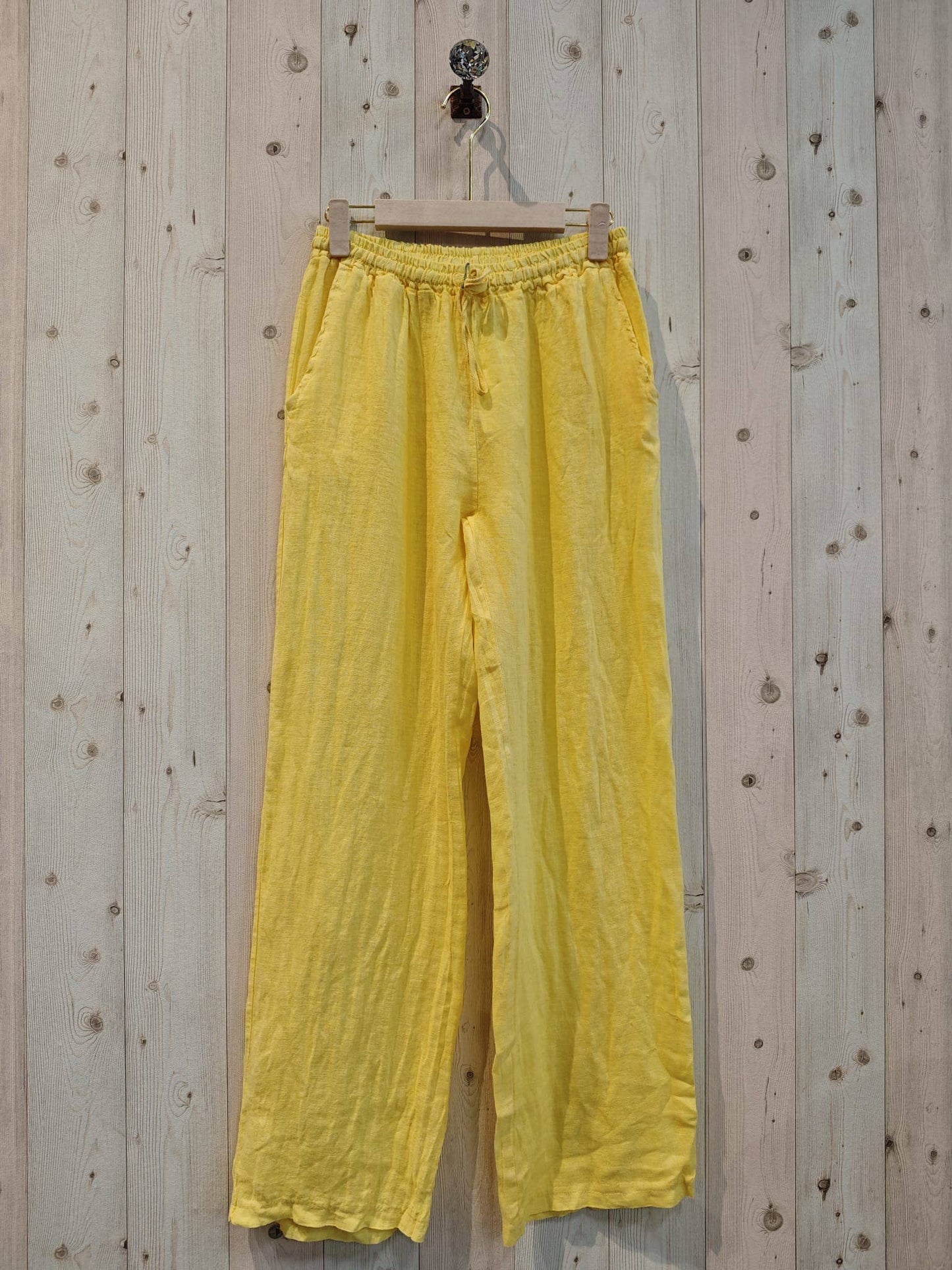 Basic Straight Leg Italian Linen Pants