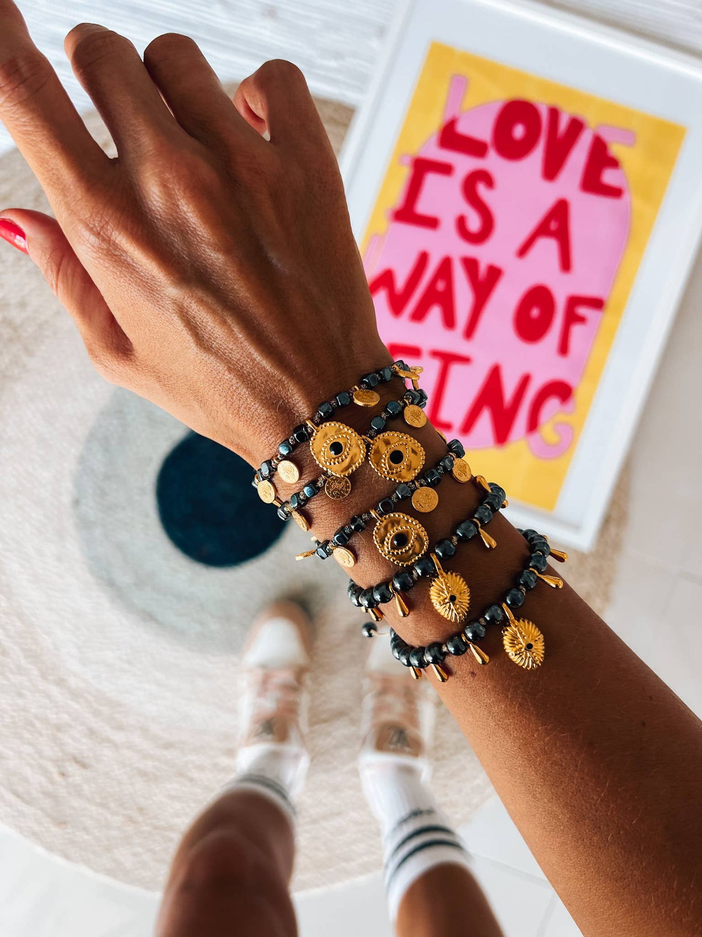 Ηematite Gold Protection Bracelets